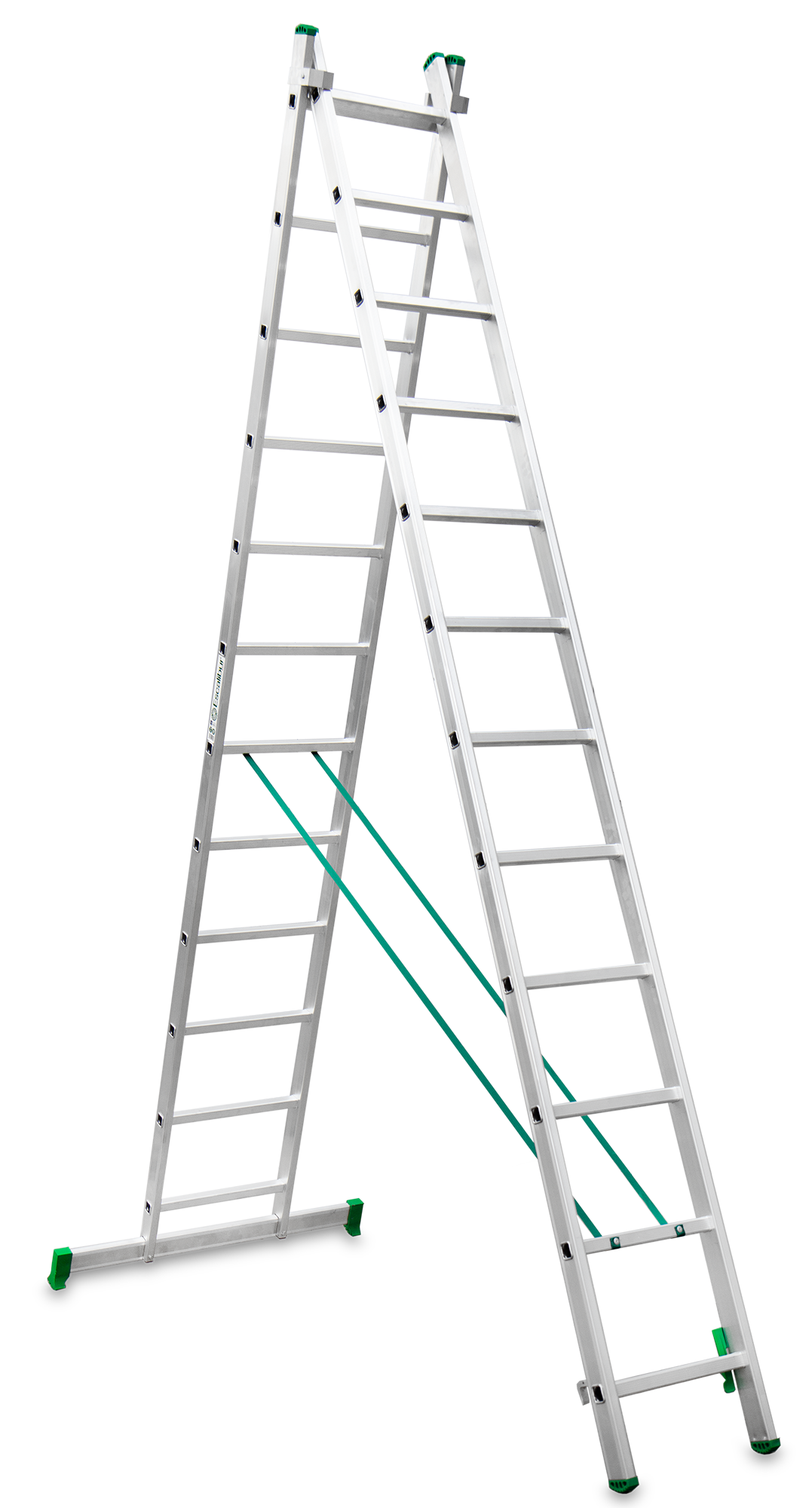 Escalera transformable aluminio 12 peldaños faraone altura máxima de trabajo 5,66 m