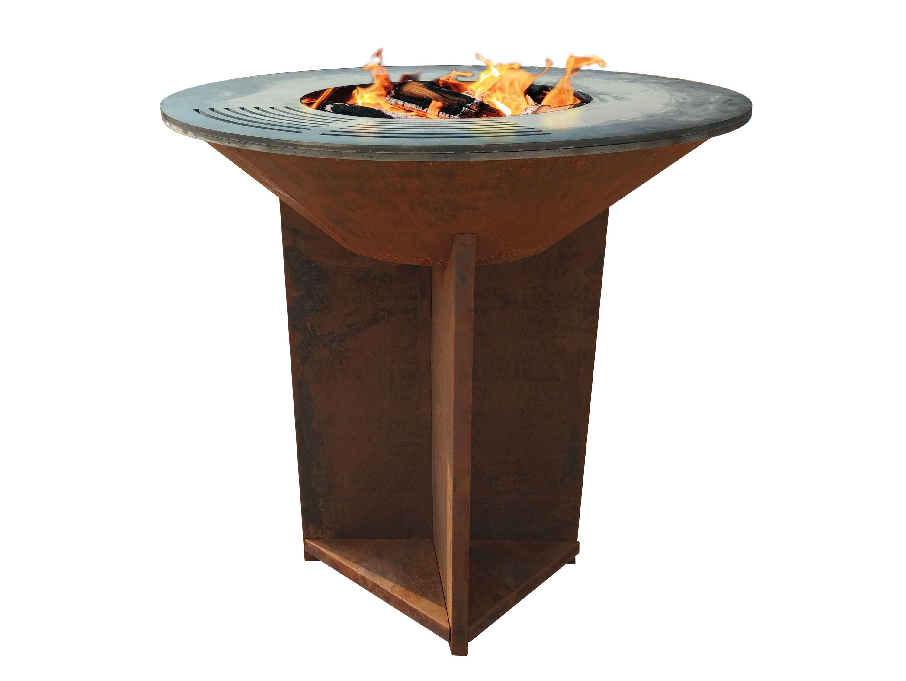 Barbecue grande em aço corten com grelha EFP56 - 5