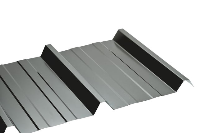 Placa para tejado de metal gris de 105 x 200 cm y 0.5 mm de espesor