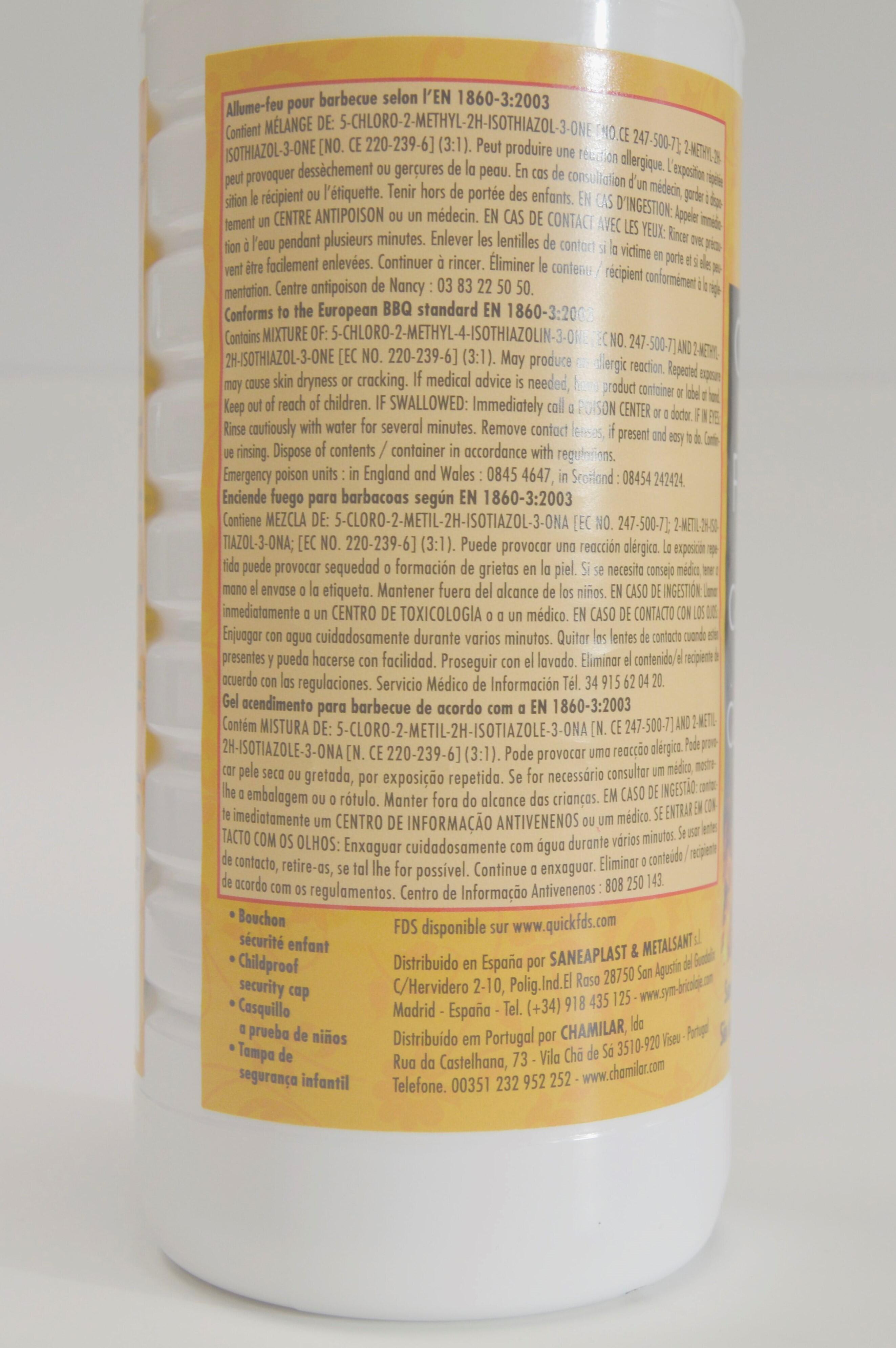Gel de encendido para estufa de leña SANEPLAST Pyrofeu 1L - 8