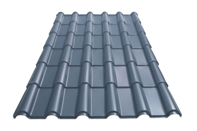 Feuille imitation tuile PVC ondulé noir l.1170 x L.1840mm RENOLIT