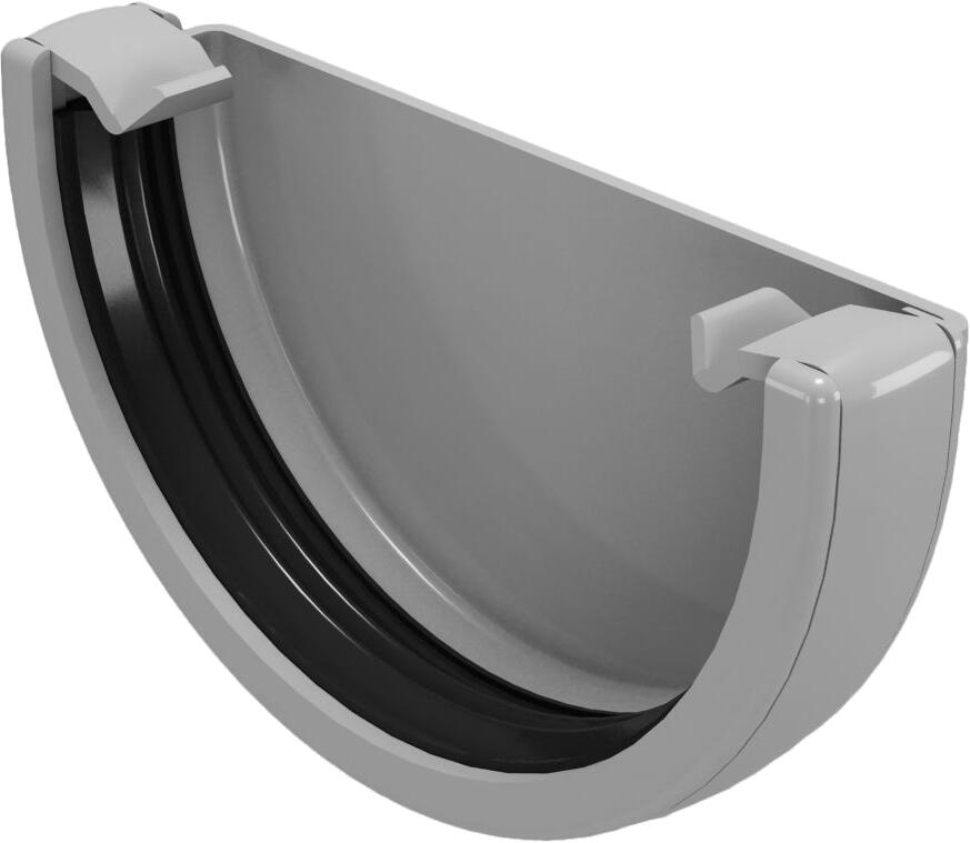 Tapón para canalón de pvc classic gris