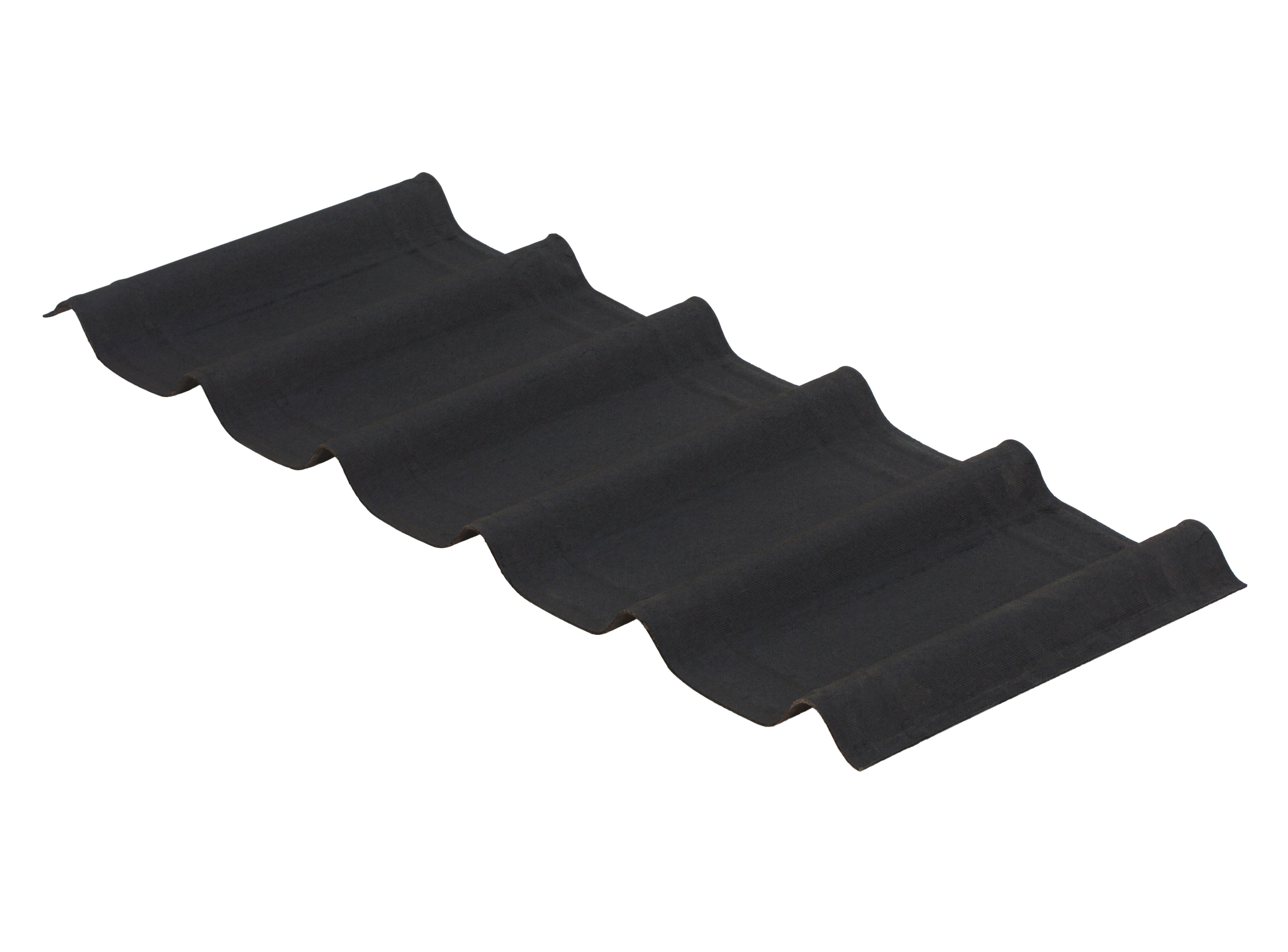 Pack de 7 tejas asfálticas onduvilla negras 1060x400 mm 7 placas