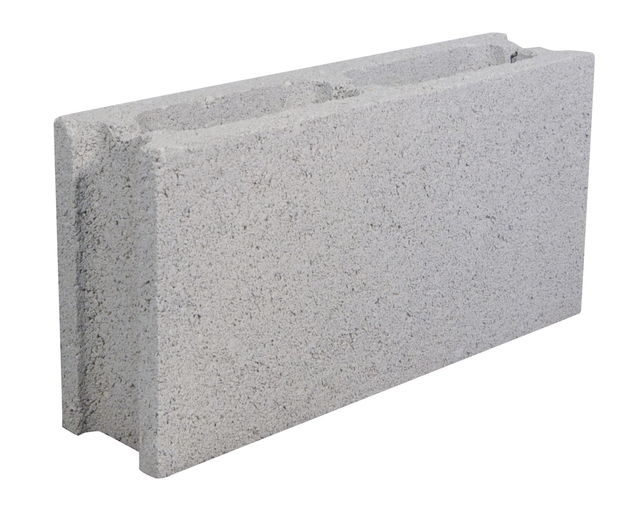 Liso Material Bloque de hormigón liso gris 40x10x20 cm | Leroy Merlin
