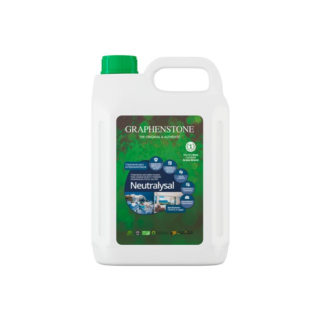 Tratamiento antisalitre exterior-interior GRAPHENSTONE Neutralysal  incoloro para hormigón 5L. Acrílico.