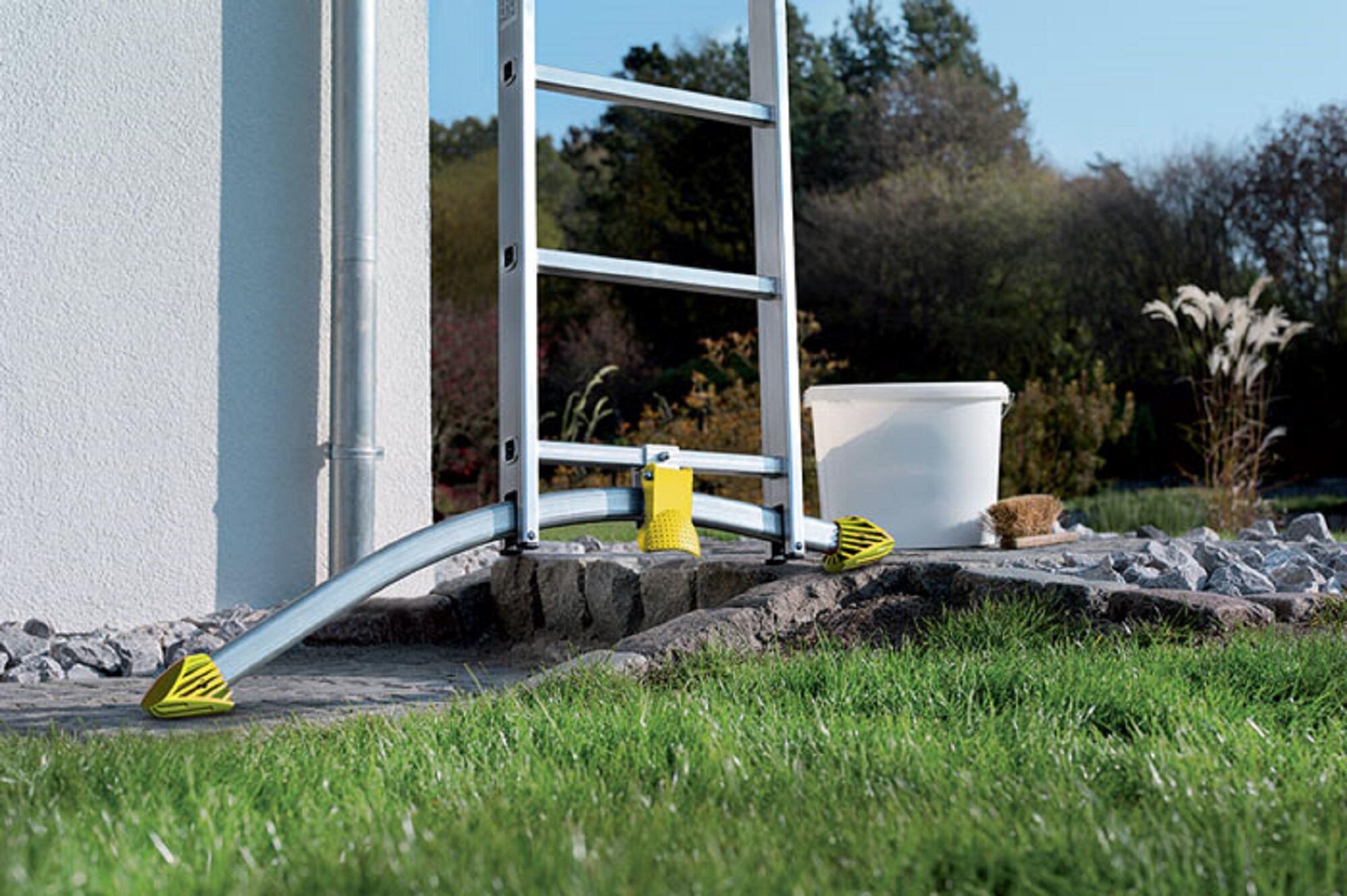 Escalera transformable aluminio 27 peldaños HAILO altura máxima de trabajo 6,31 m - 5