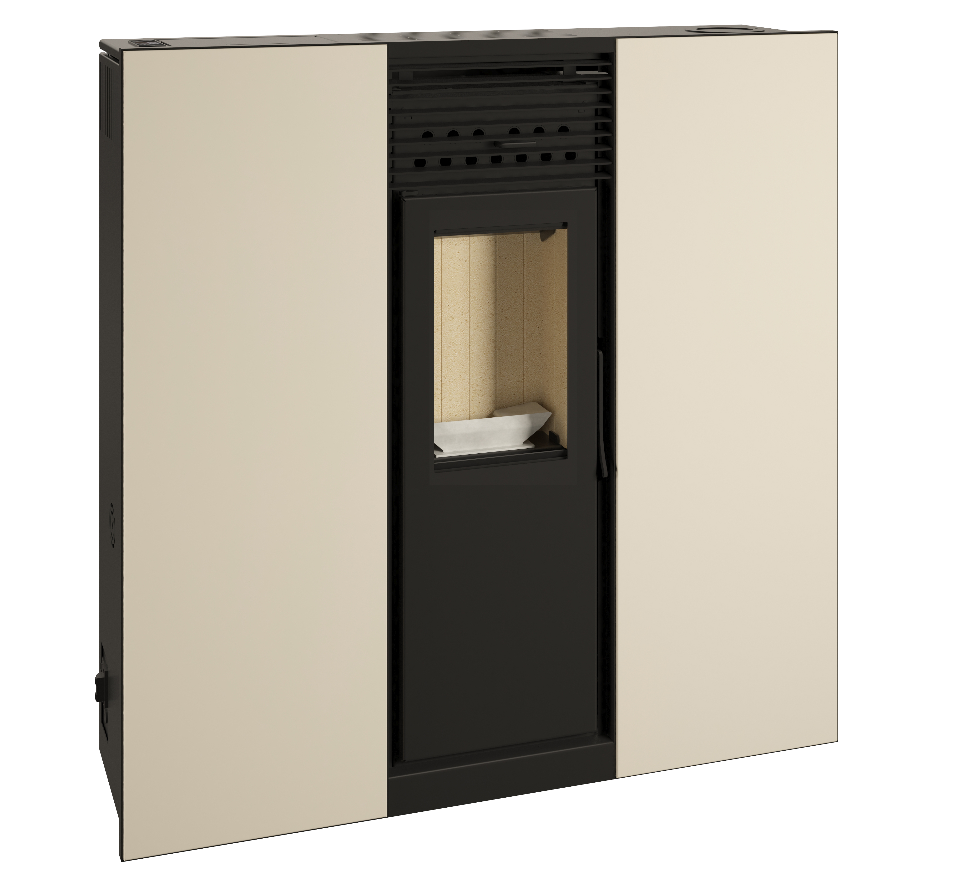 Salamandra a pellets canalizável SLIM PEGASO 12K BRANCO - 2