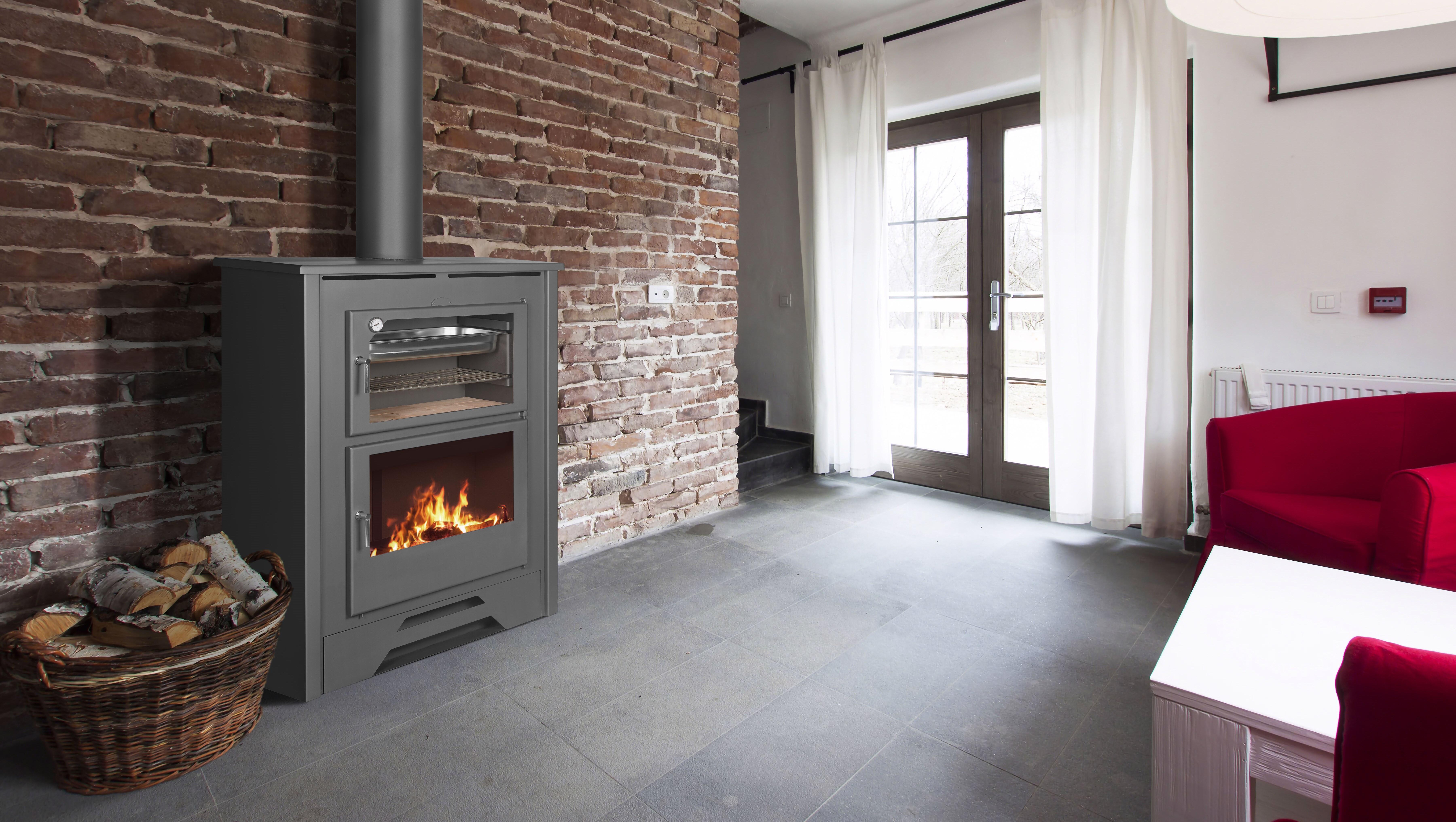 Estufa de leña con horno JOYMA Atlanta 14,5 kw - 5