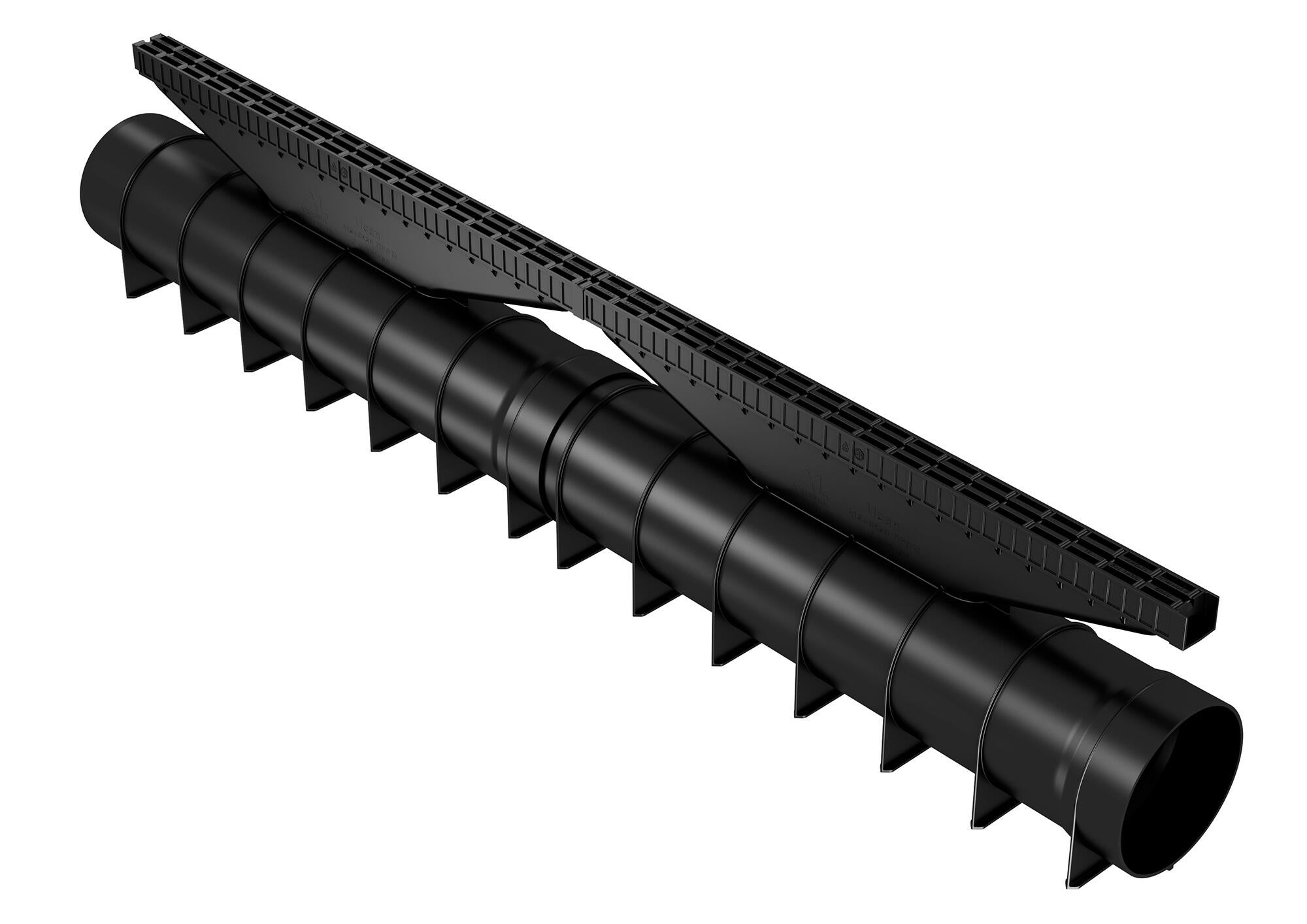 Canaleta de desagüe negro de polipropileno 50x20 cm