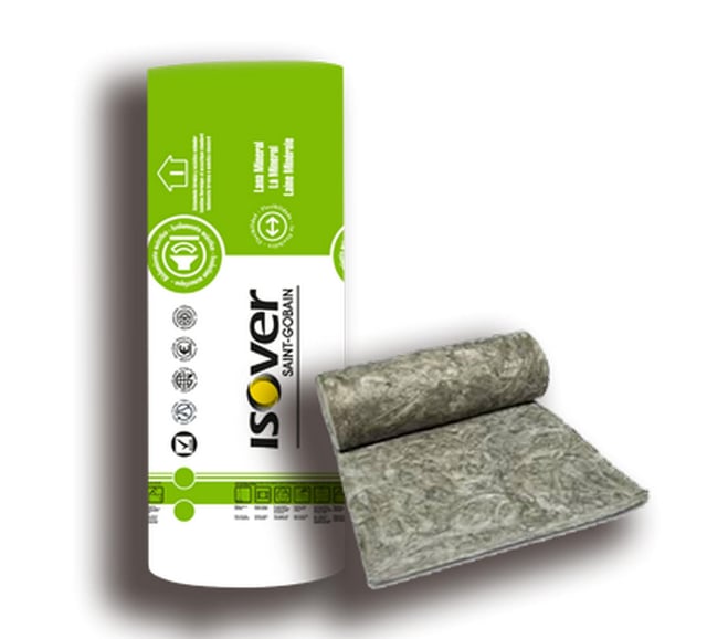 2 uds de rollo Fibra de vidrio ISOVER DRYWALL 37 Espesor 50mm 10x0.6m R=1,35