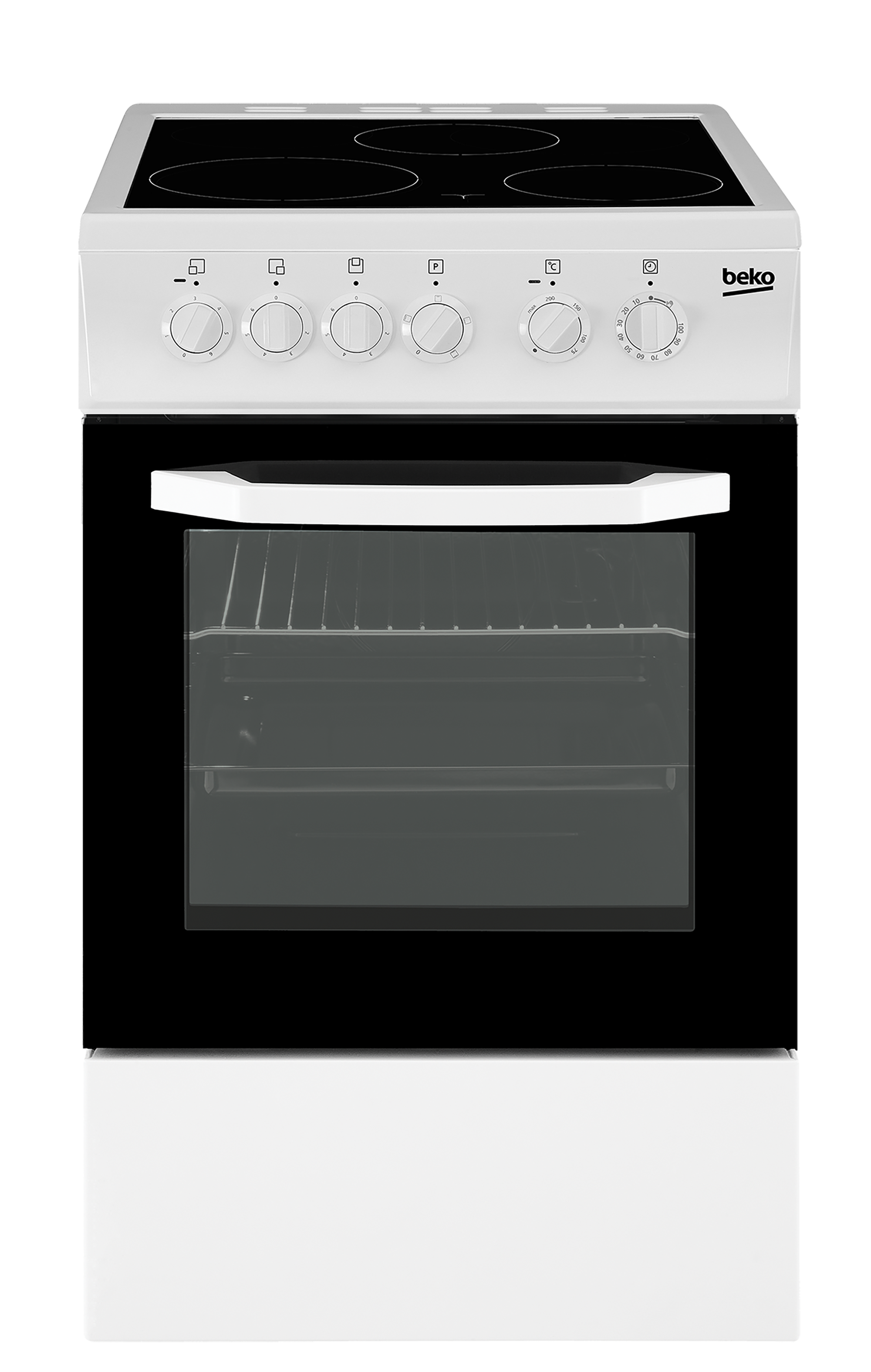 Beko  Cocina Vitrocerámica Y Horno Css48100gw 85X50x50cm Blanco , Leroy Merlin