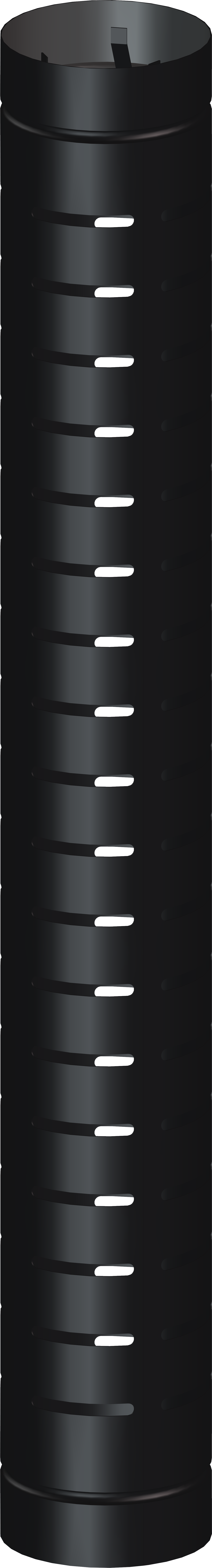 Forro protección salida superior dn80 aisi 304 sw black