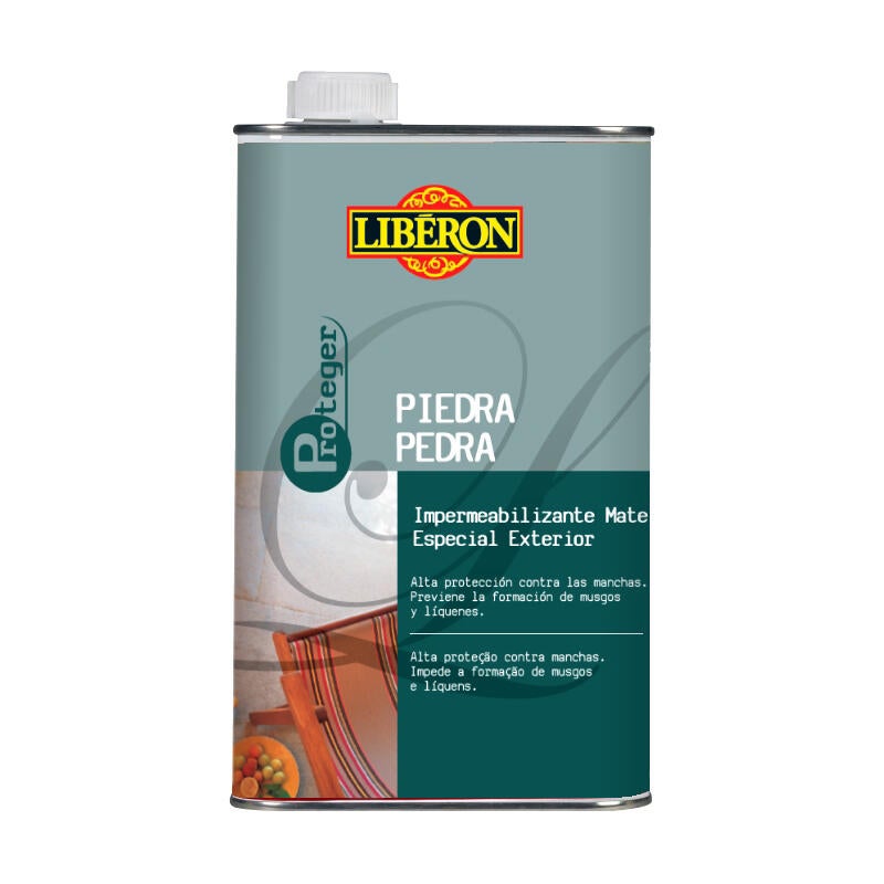 Pintura impermeabilizante piedra mate liberon 1l incoloro