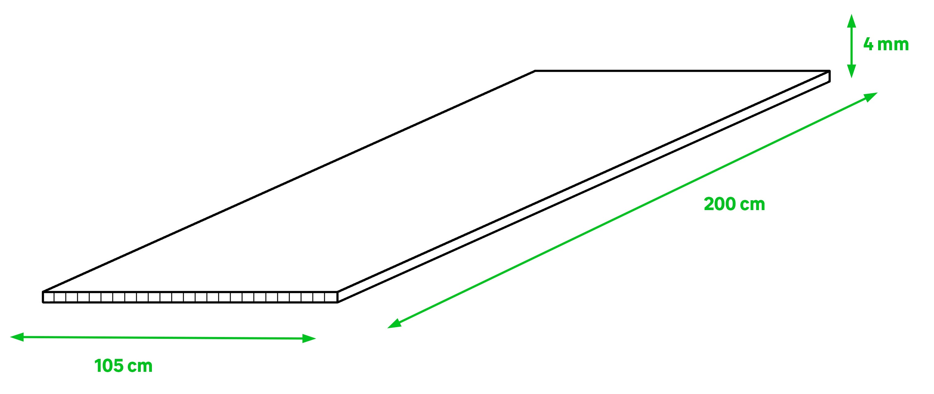 Panel de Policarbonato  4 mm de 2x1.05 m - 2