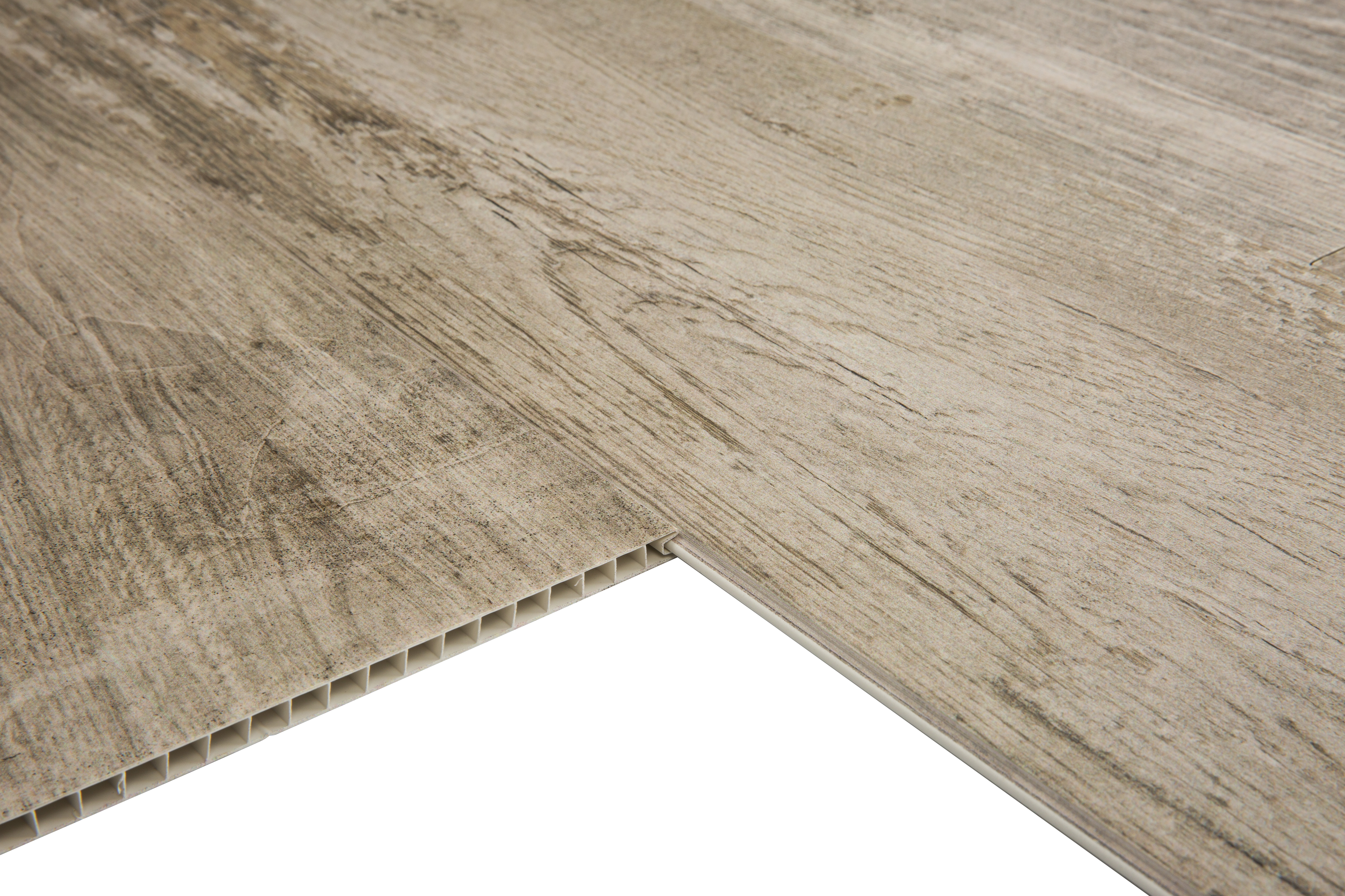 Revestimiento de pared decorativo efecto madera de PVC ARTENS Bali natural color roble gris de 120x16.7cm - 8