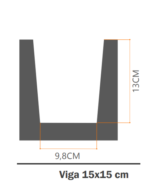 Viga en color blanco de 15 cm x 15 cm x 2 m - 2