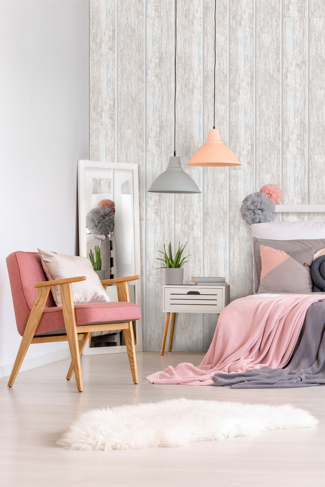 Revestimento de parede em MDF vintage 260x15cm