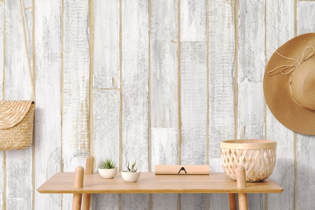 Revestimento de parede em PVC 120x15,4cm Accent Taiga