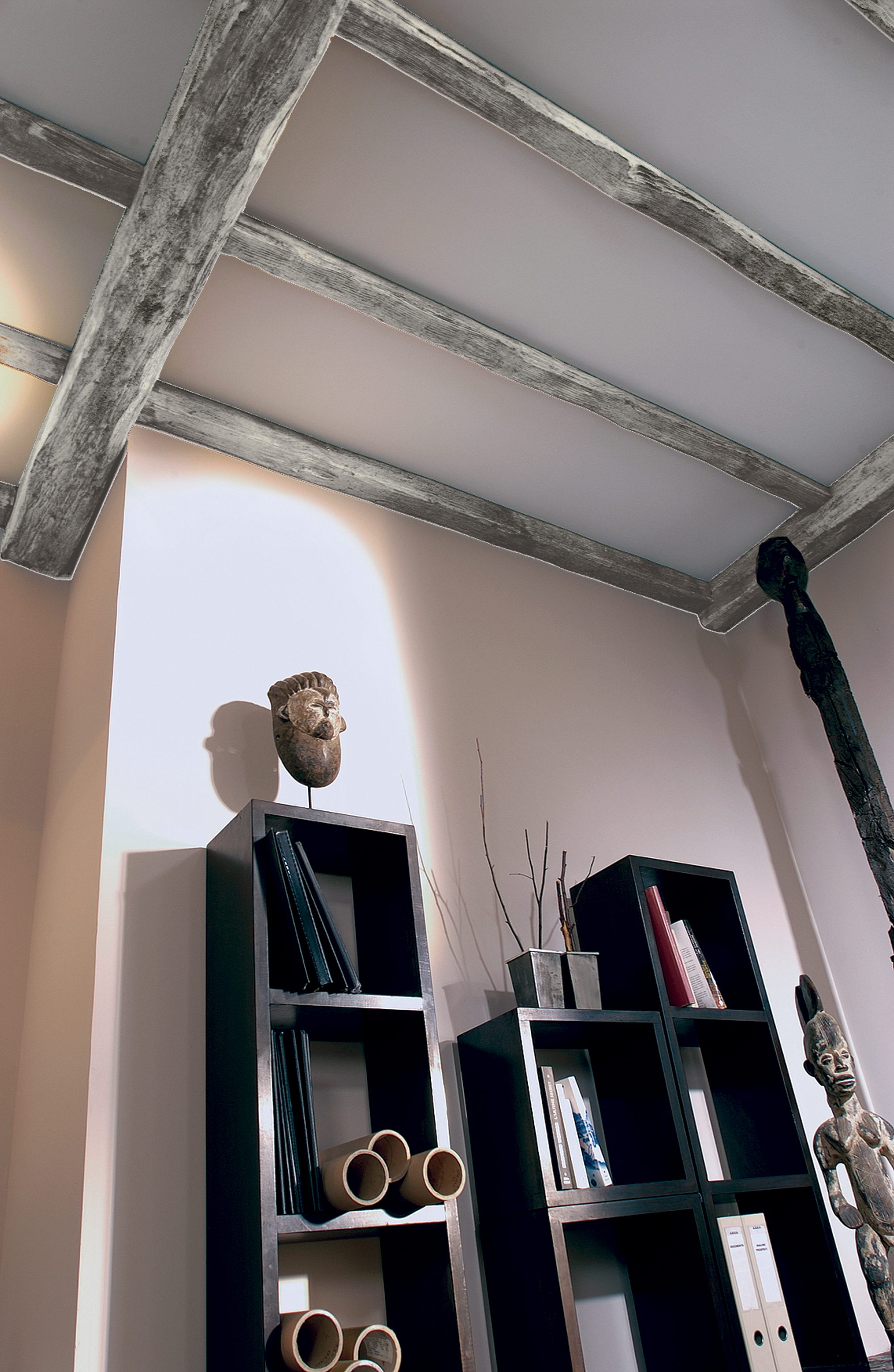 Viga en color decapado nogal intenso de 10 cm x 10 cm x 3 m - 3