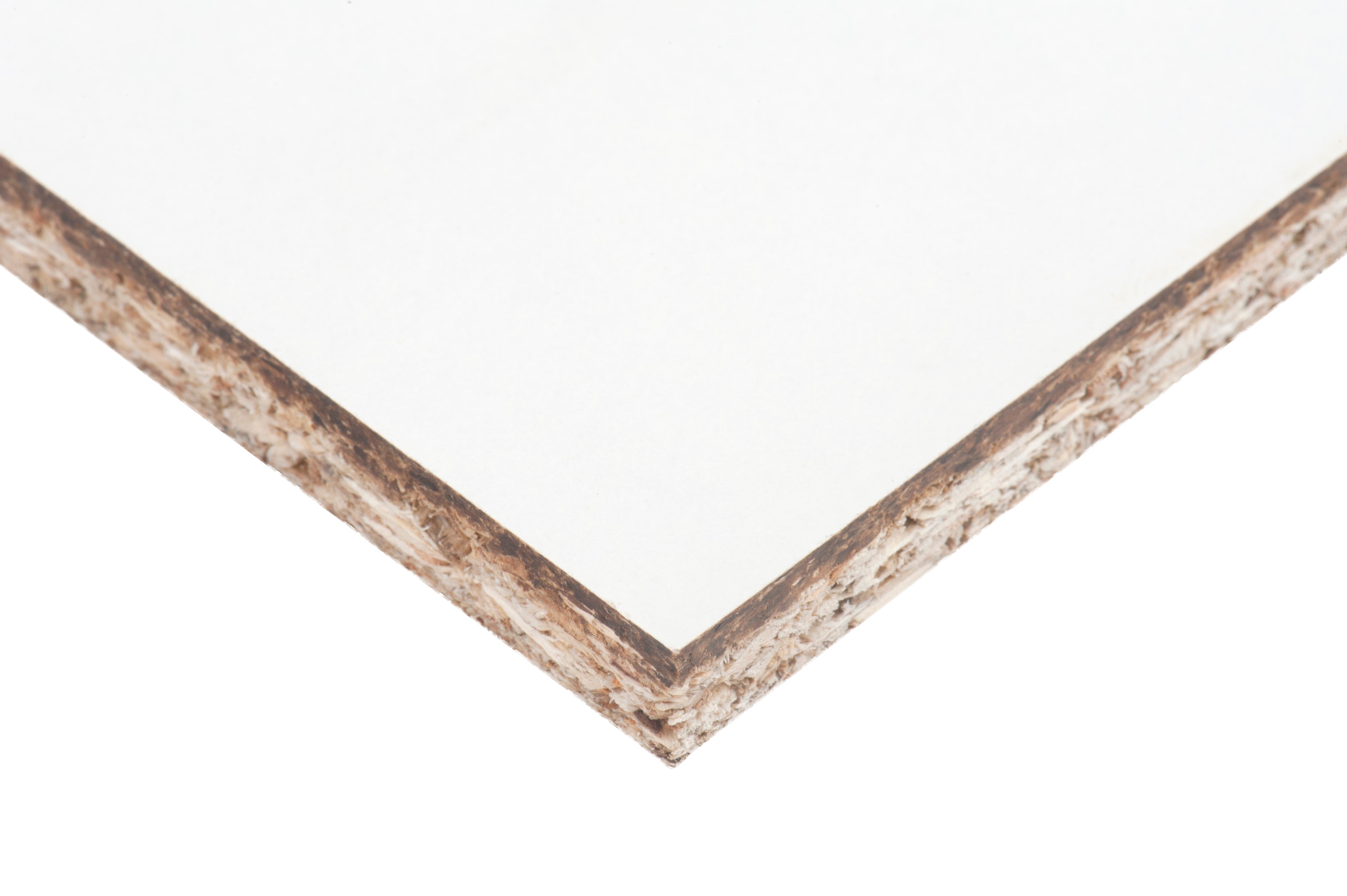 Tablero aglomerado en melamina blanco de 40x80x1 cm (anchoxaltoxgrosor)
