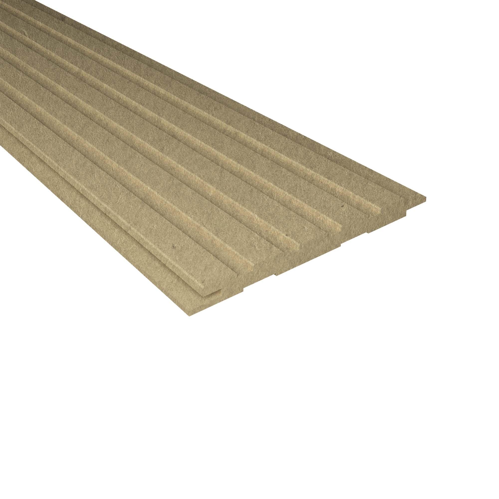 Revestimiento de pared palillería efecto 3D MDF Novo crudo personalizable de 260x16,7 cm - 4