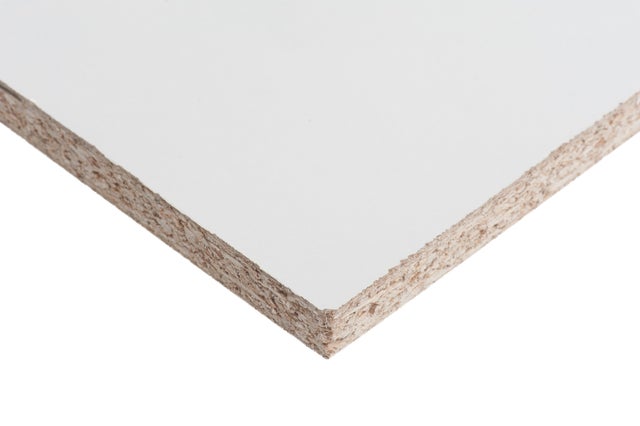 Tablero aglomerado en melamina blanco de 122x244x1,9cm (anchoxaltoxgrosor)
