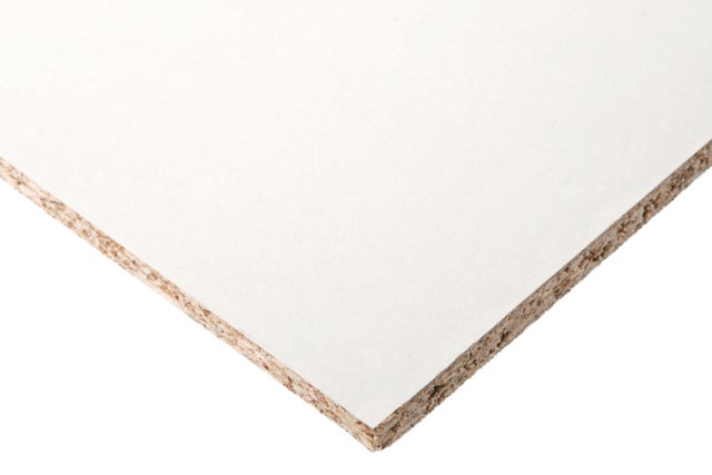 Tablero aglomerado en melamina blanco de 122x244x1cm (anchoxaltoxgrosor)