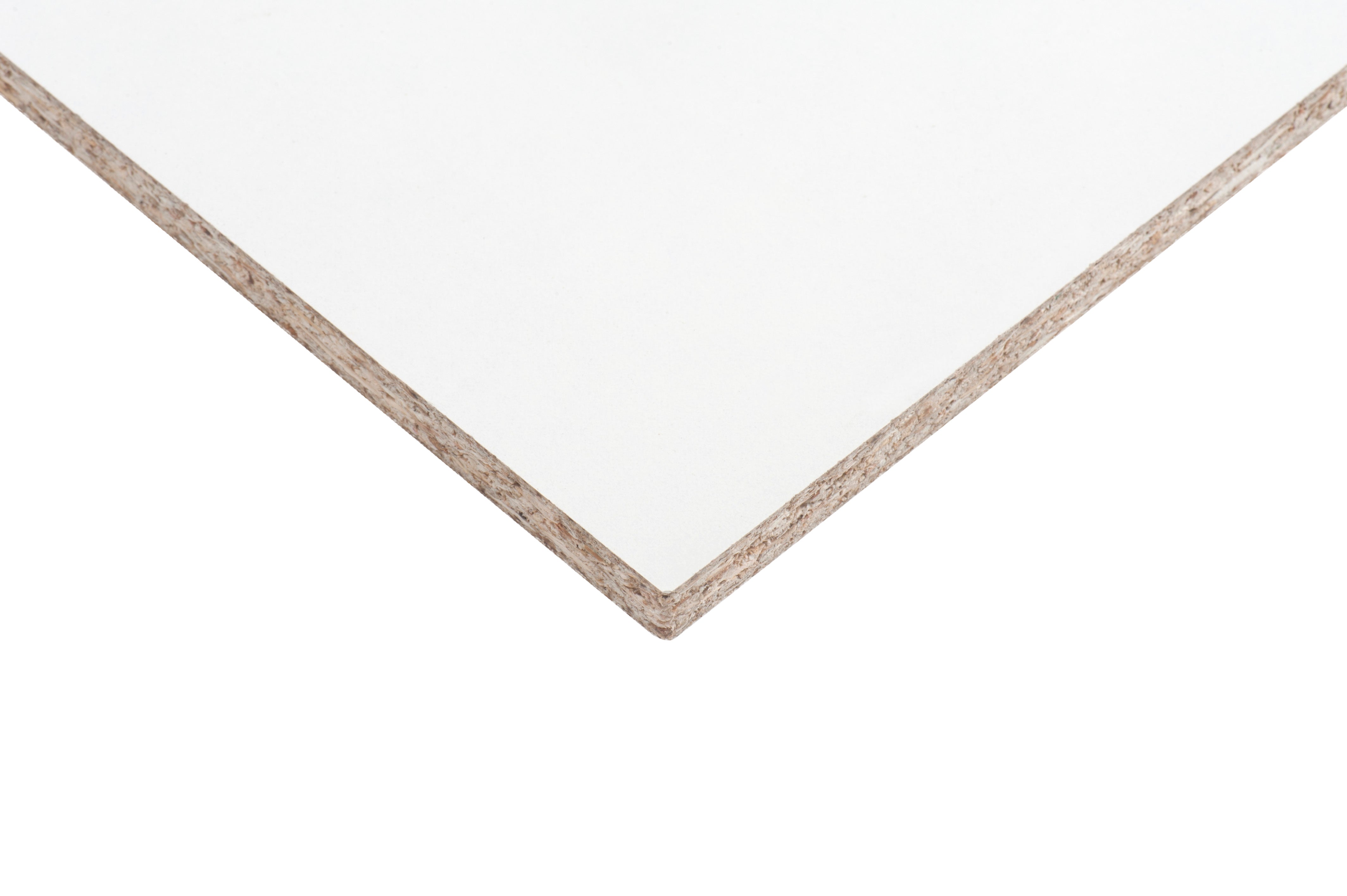 Tablero aglomerado en melamina blanco de 60x120x1 cm (anchoxaltoxgrosor)