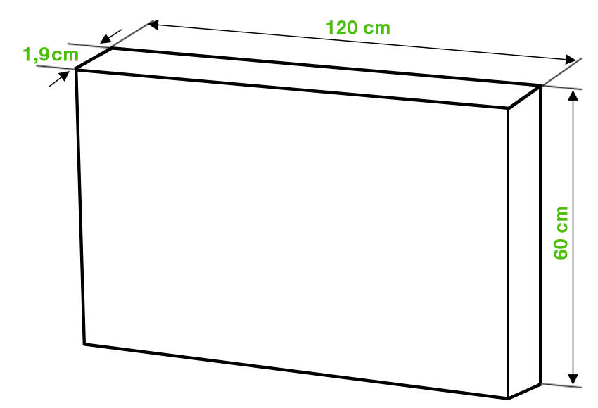 Tablero aglomerado en melamina blanco de 60x120x1,9 cm (anchoxaltoxgrosor) - 2