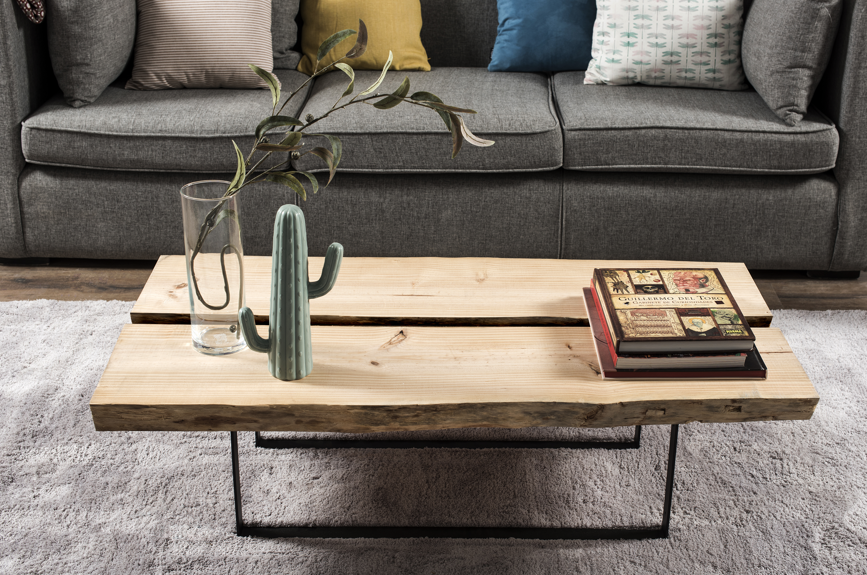 Tablero macizo de pino 20/25x80x4 cm tarugo 1 lado bruto - 20