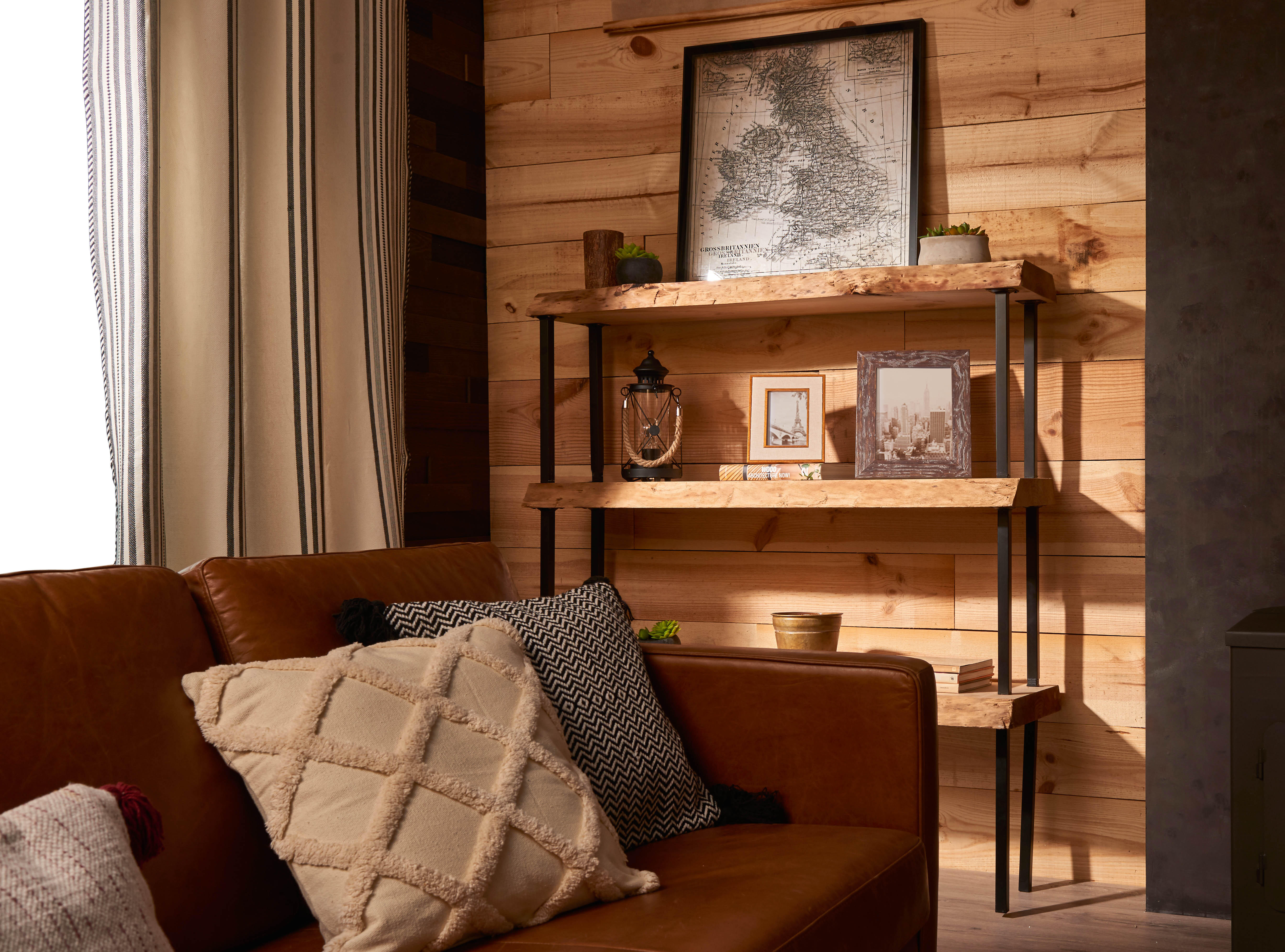 Painel de madeira maciça PINHO BRUTO 1200X300X60MM - 10