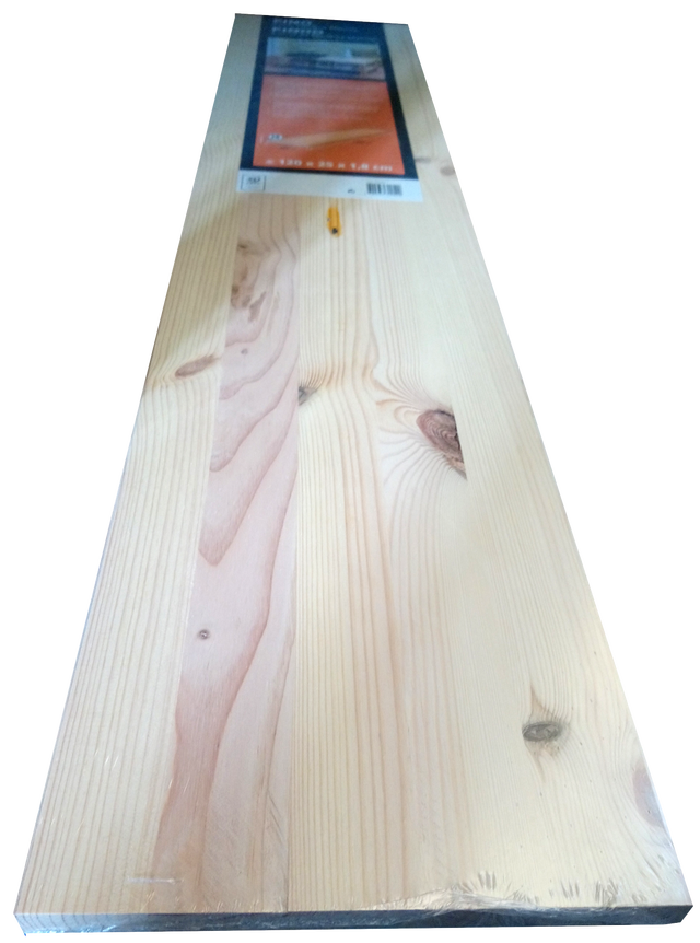 Painel de madeira maciça PINHO COM NÓ 1200X250X18MM REDONDO
