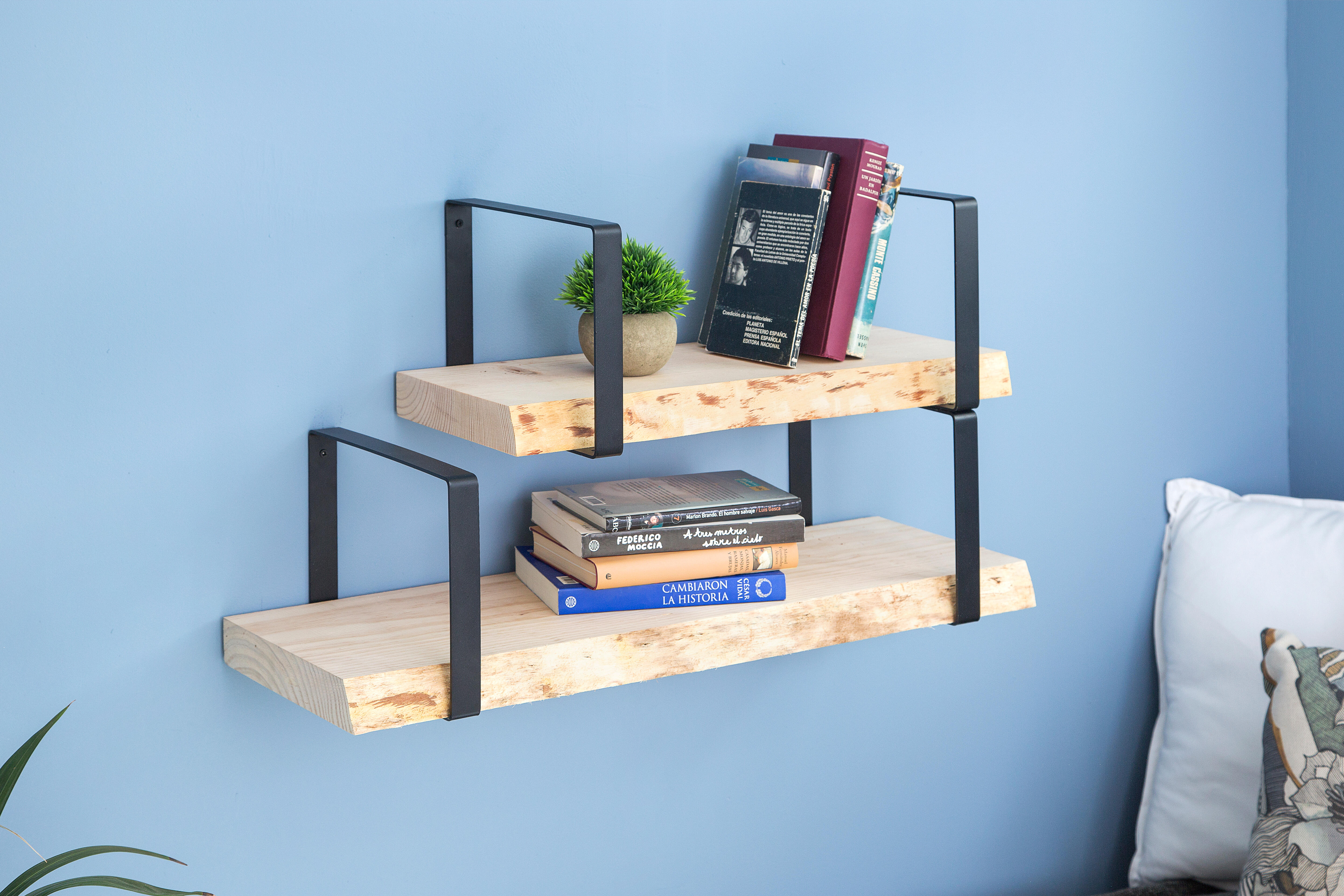 Tablero macizo de pino 20/25x80x4 cm tarugo 1 lado bruto - 27