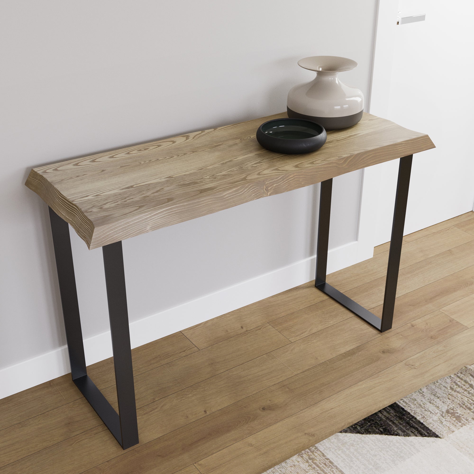 Mesa de vestíbulo o recibidor madera de fresno maciza 120x89,8x45cm