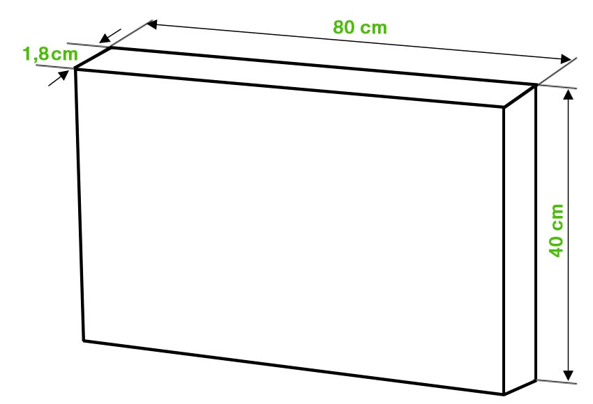 Painel de madeira maciça CASQUINHA BRANCA 800X400X18MM - 5