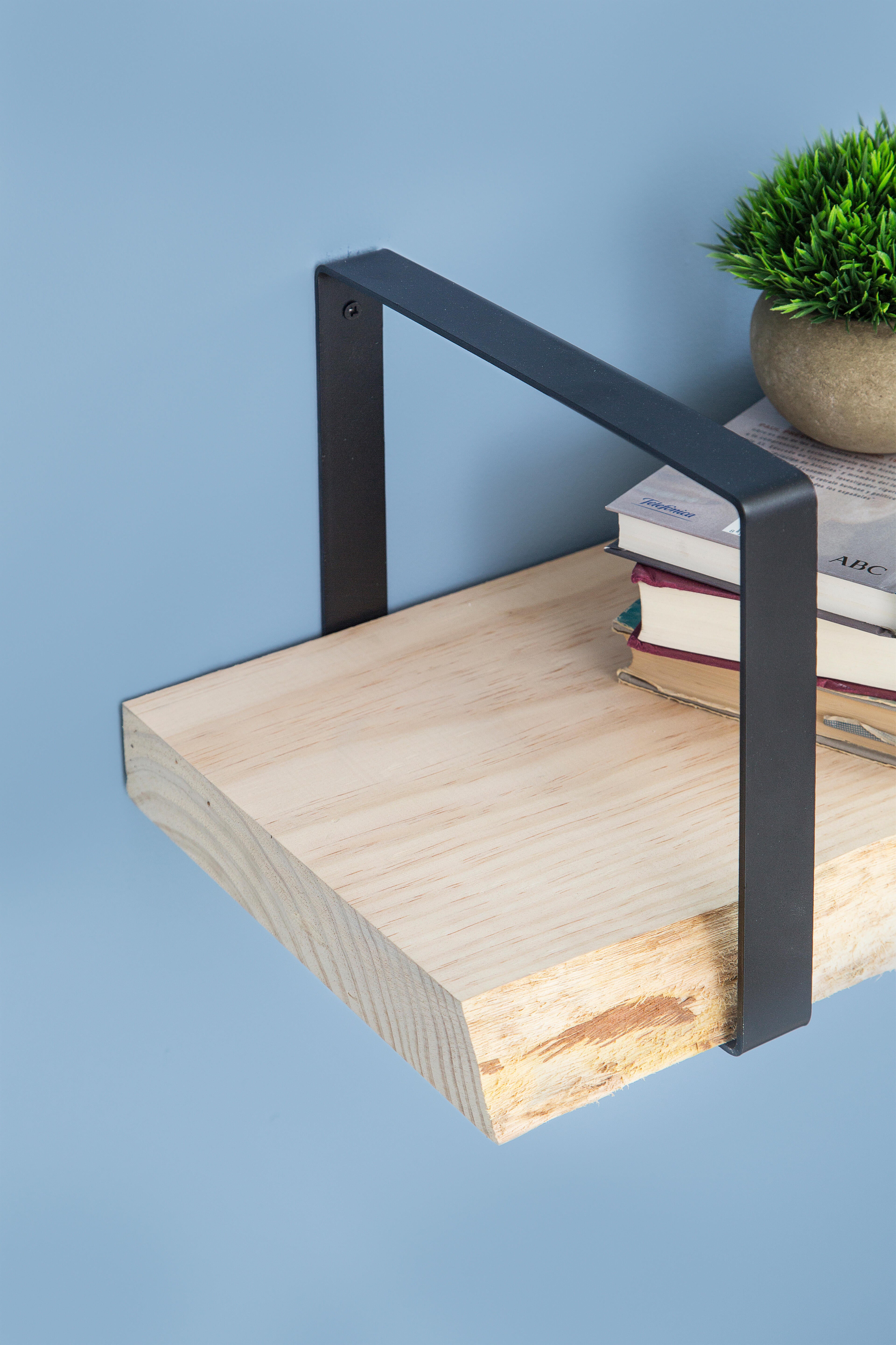 Tablero macizo de pino 20/25x80x4 cm tarugo 1 lado bruto - 23