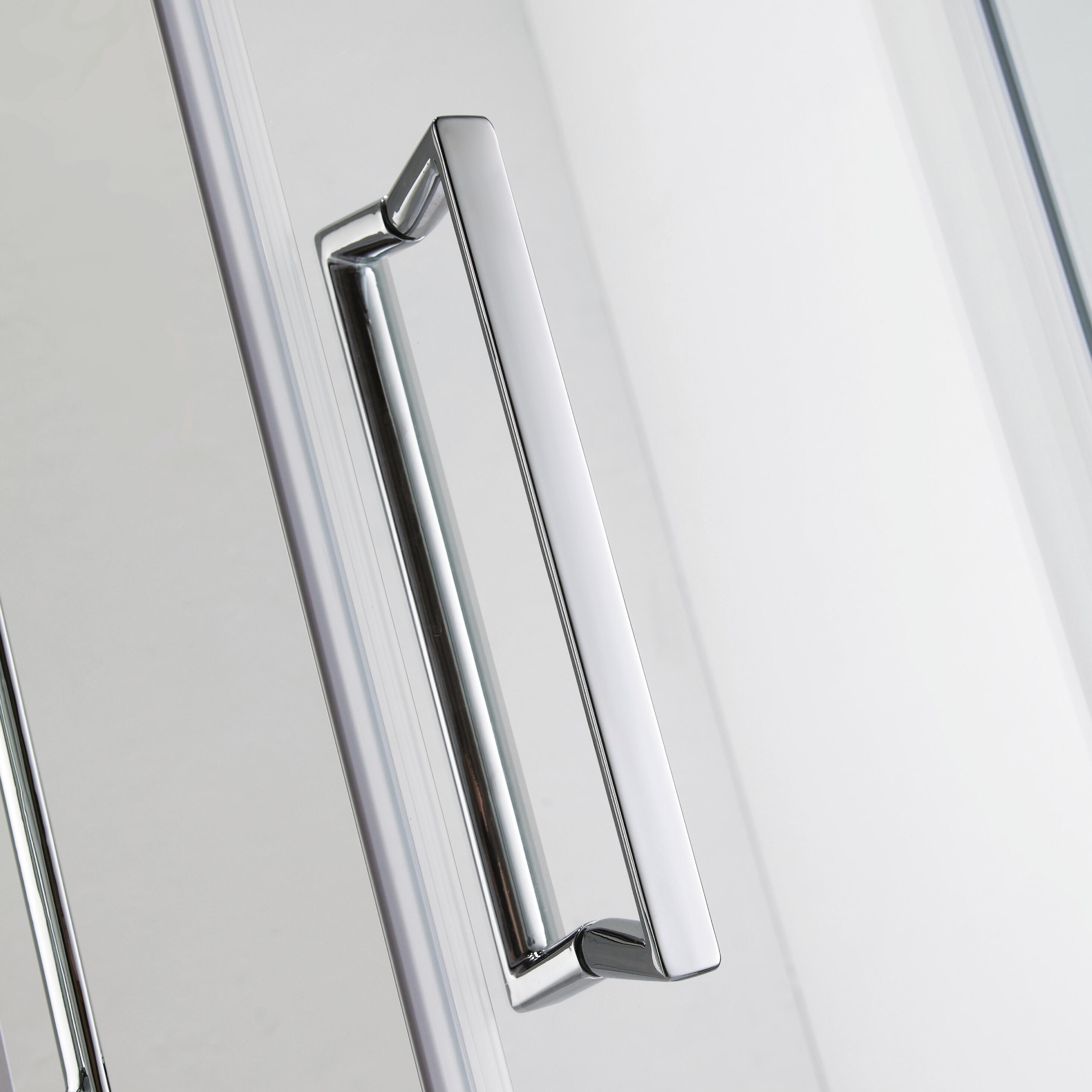 Porta doccia pieghevole Slimline, L 73-80 cm x H 195 cm x SP 6 mm, profilo cromo - 7