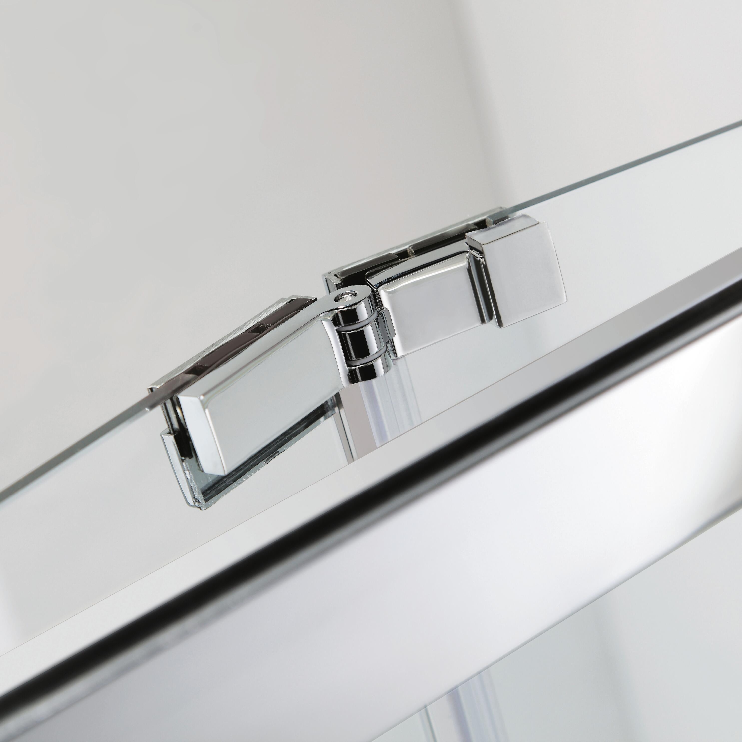 Porta doccia pieghevole Slimline, L 73-80 cm x H 195 cm x SP 6 mm, profilo cromo - 6