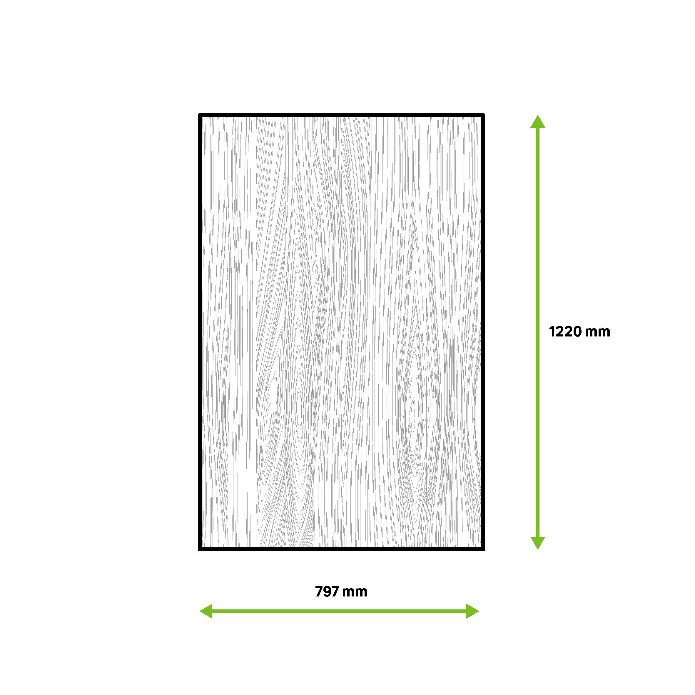 Tampo de melamina BRANCO 1200X797X16MM - 8