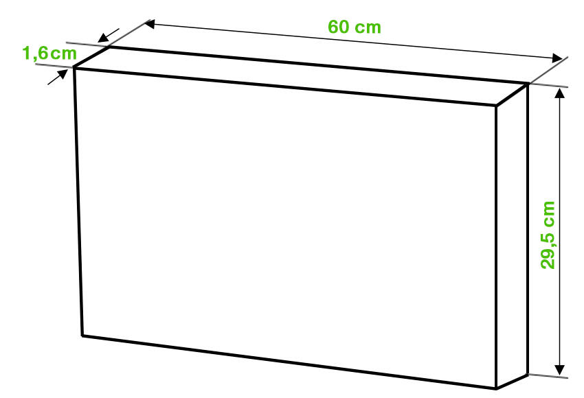 Tablero aglomerado con 4 cantos blanco de 29,5x60x1,6 cm (anchoxaltoxgrosor) - 6
