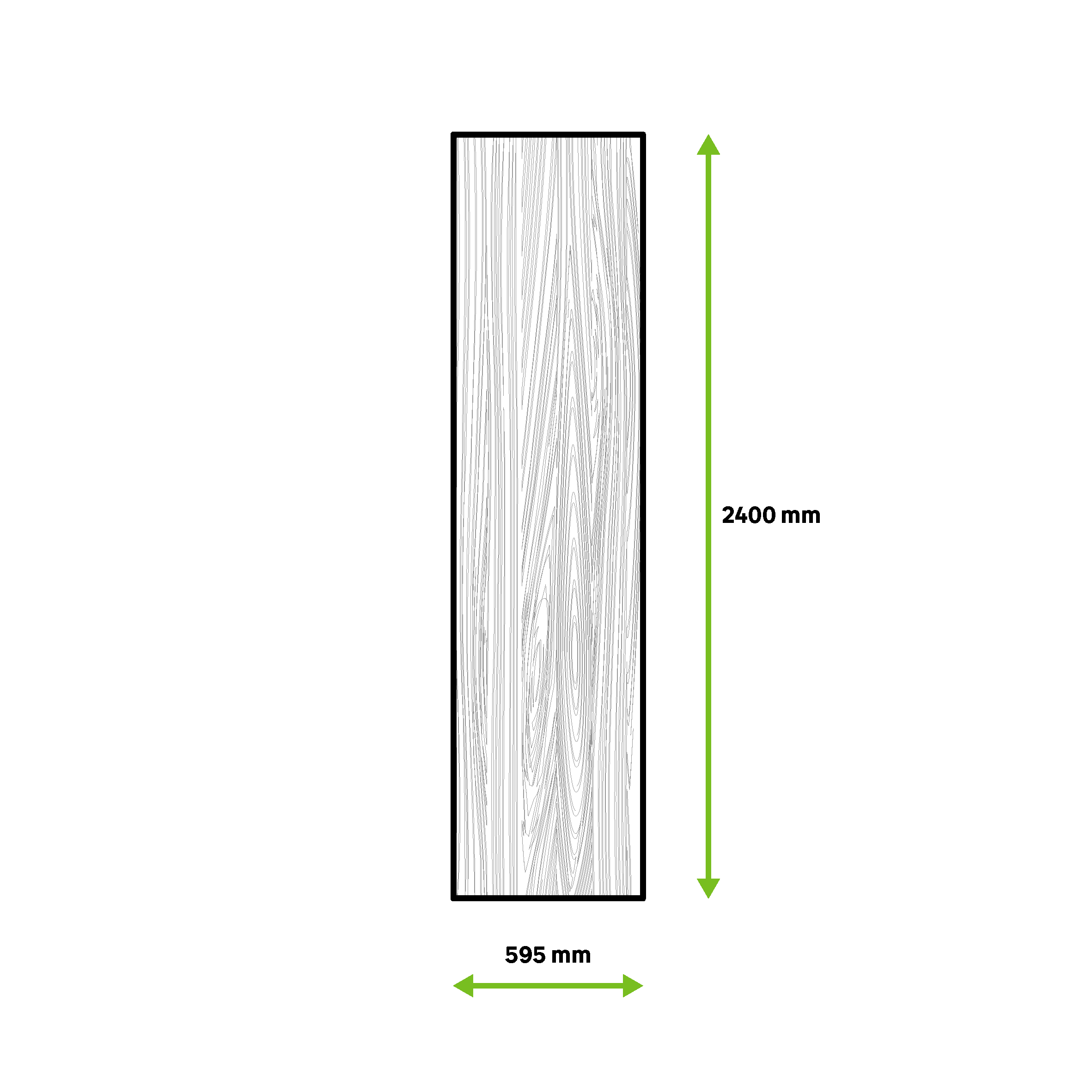 Painel de melamina BRANCO 2440X595X16MM - 8