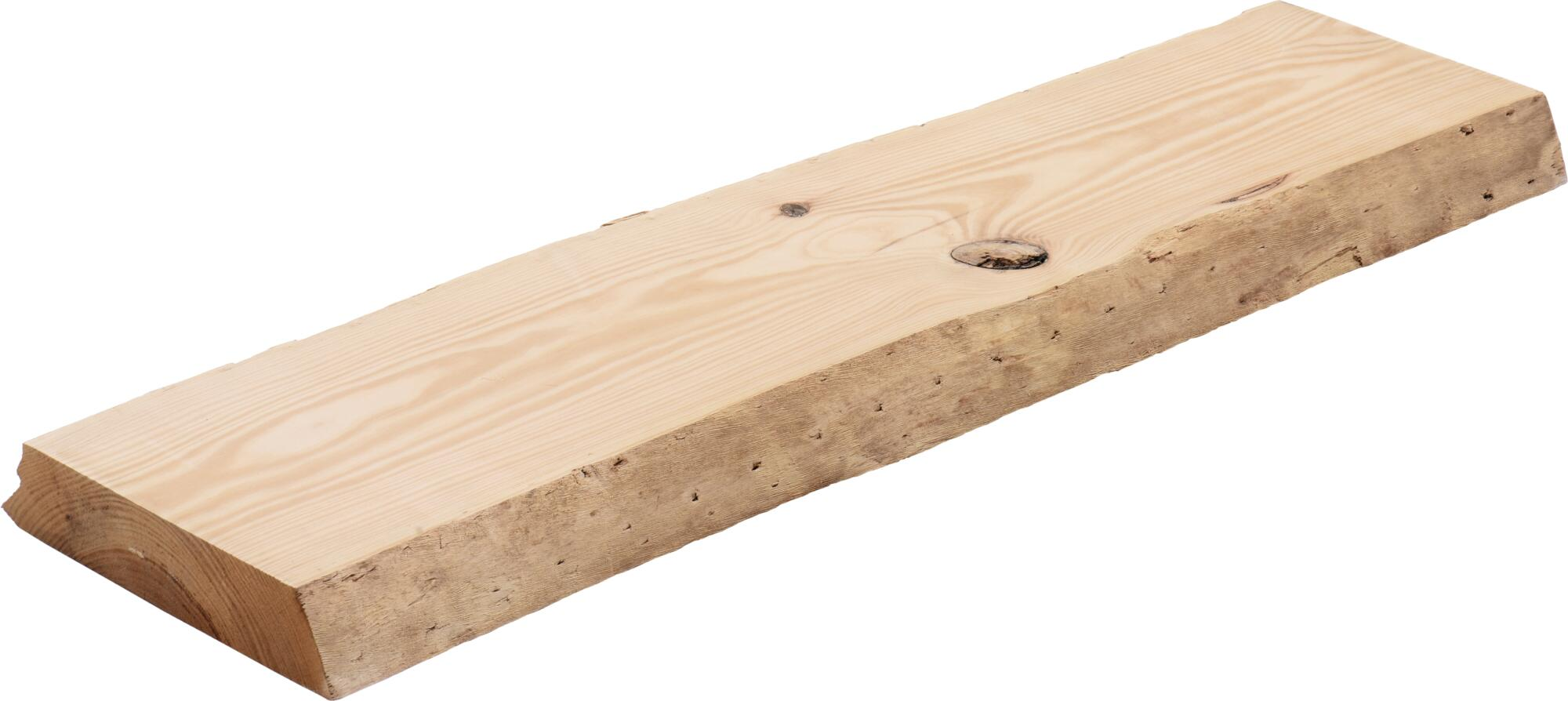 Tablero macizo de pino 30/50x120x5 cm tarugo 2 lados bruto