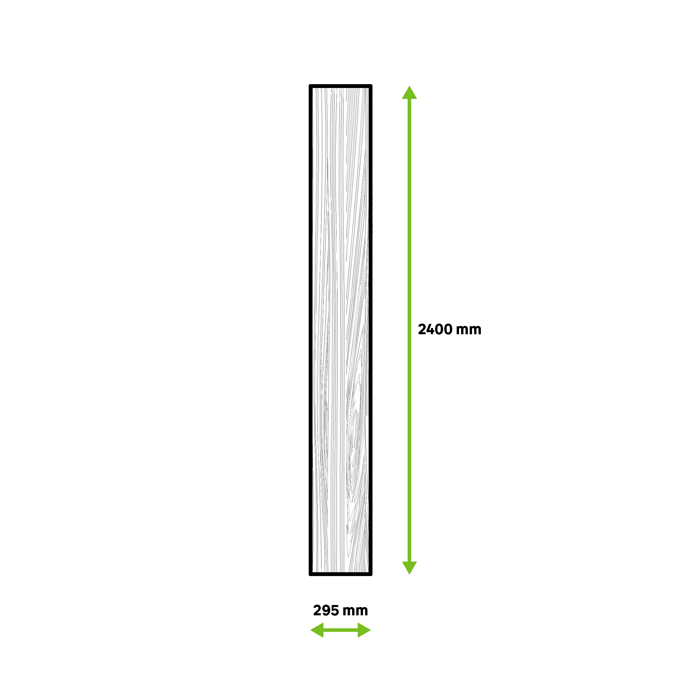 Painel de melamina BRANCO 2440X295X16MM - 5