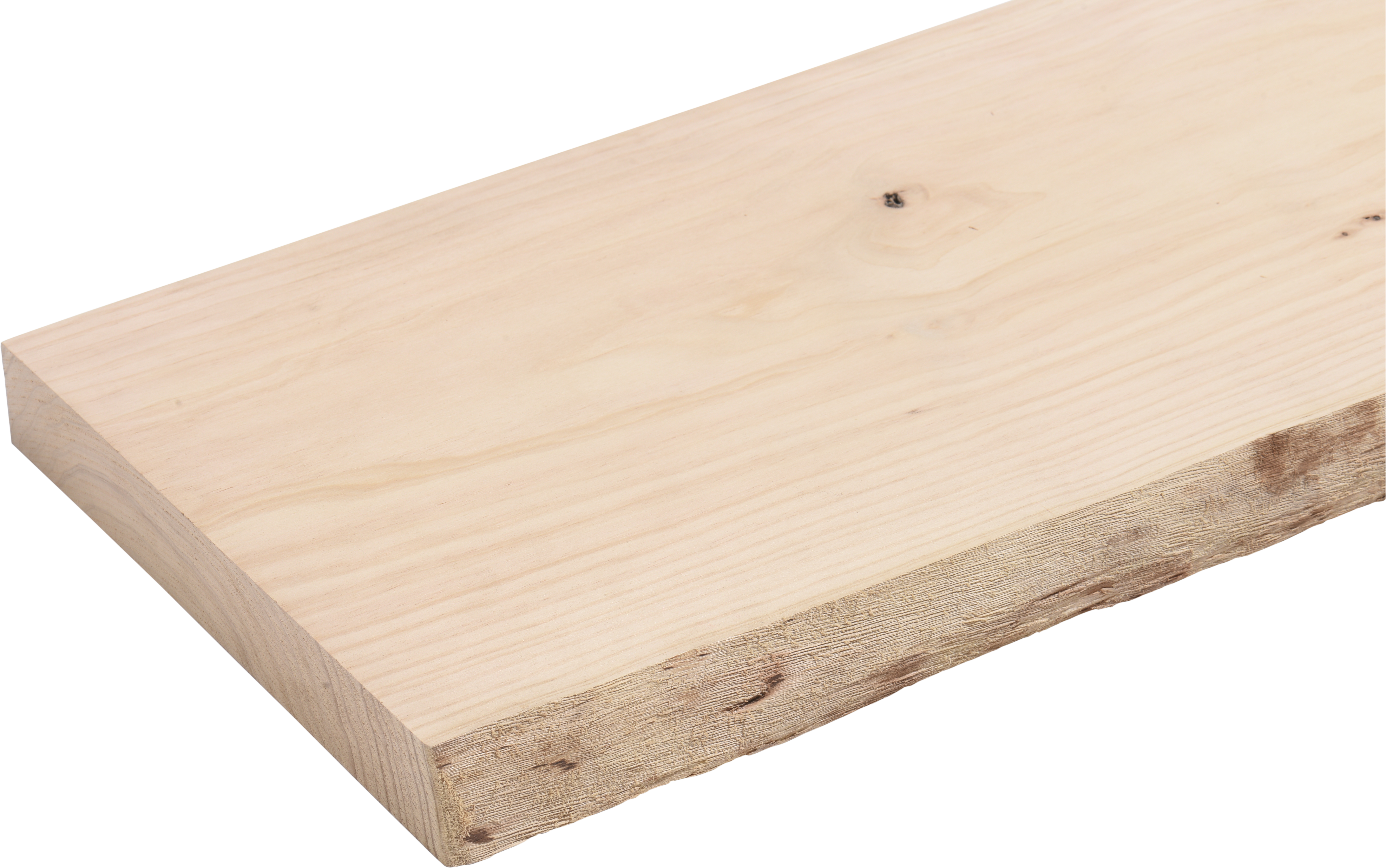 Tablero macizo de pino 20/25x80x4 cm tarugo 1 lado bruto - 22