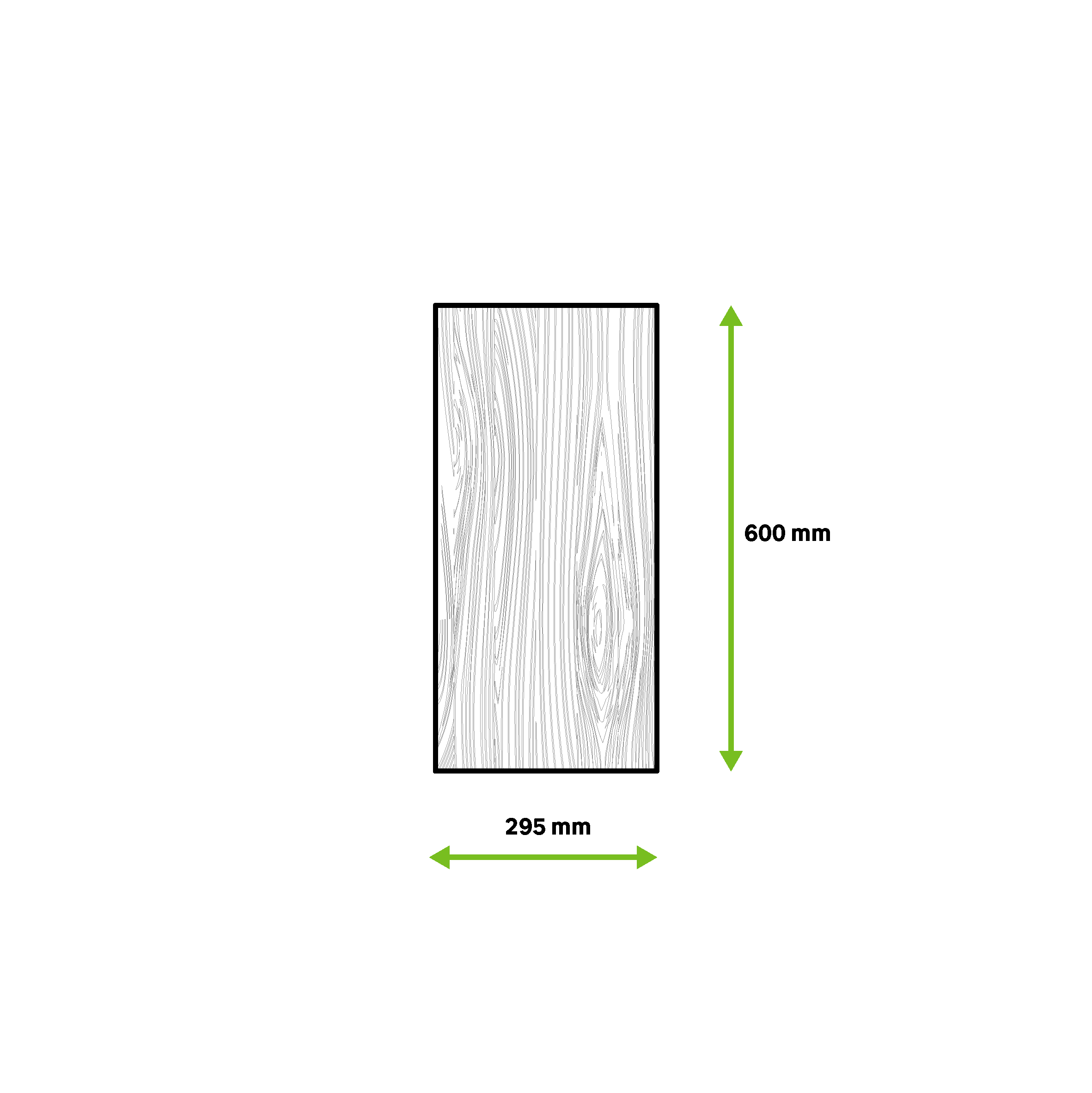 Tablero aglomerado con 4 cantos blanco de 29,5x60x1,6 cm (anchoxaltoxgrosor) - 5