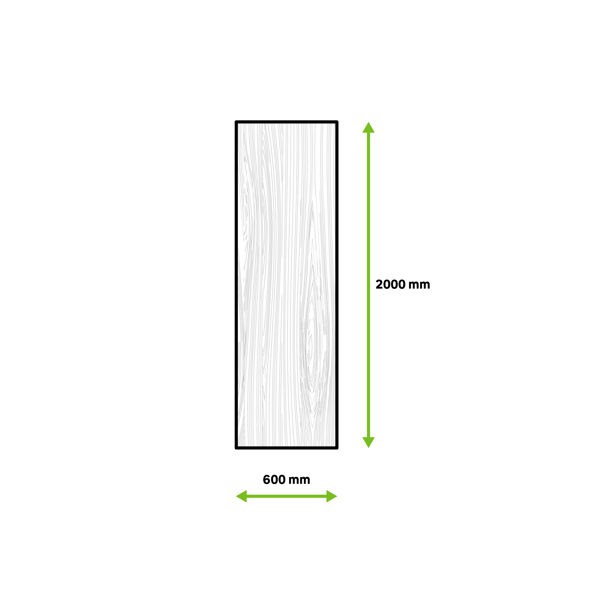Tablero macizo de abeto de 60x200x1,8 cm - 8