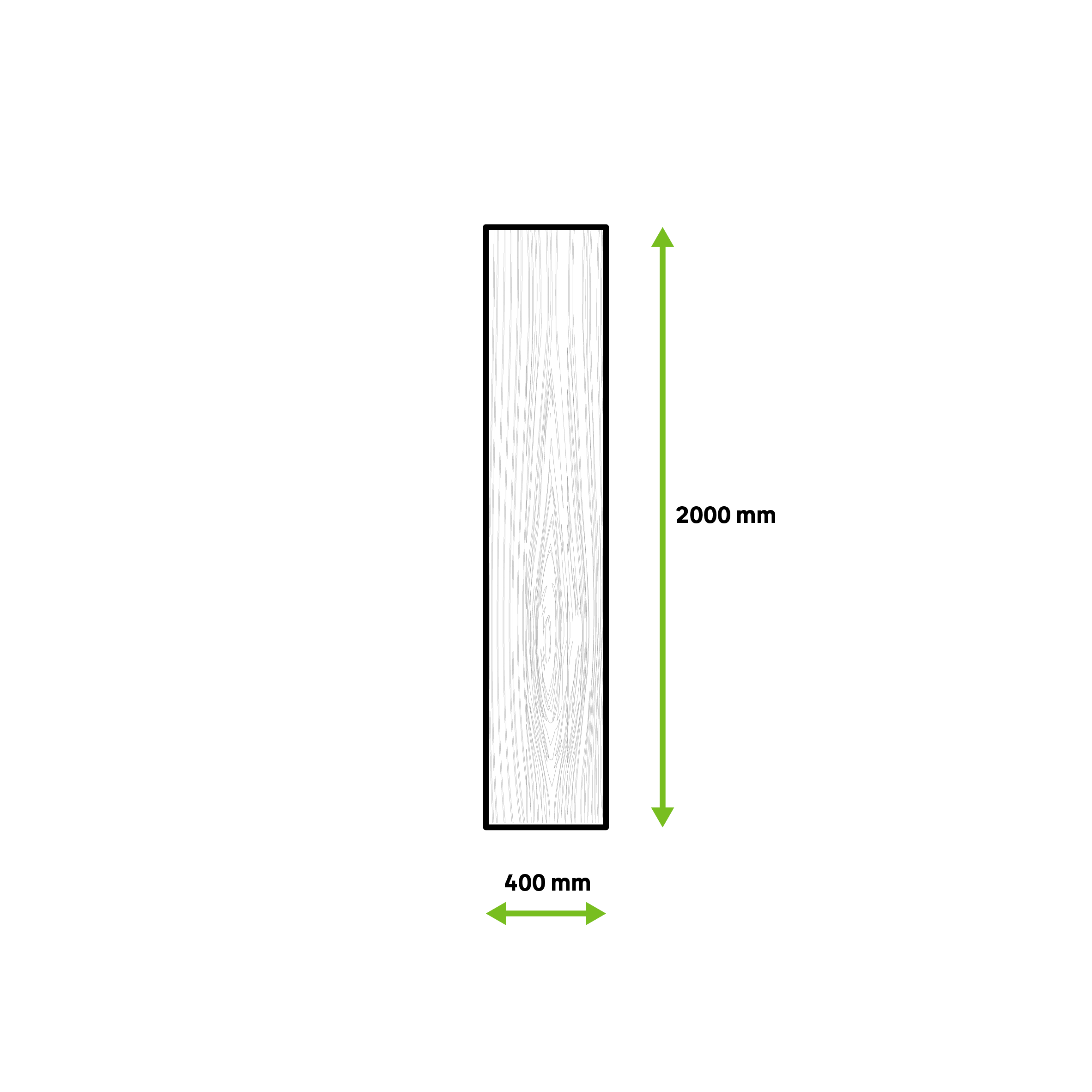 Tablero macizo de abeto de 40x200x1,8 cm - 5
