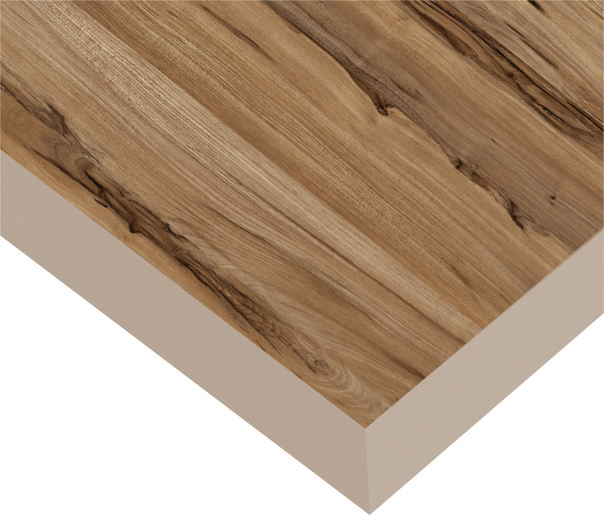 Tablero para mesa aglomerado bicolor: olmo saby / mineral grey de 140x68.5x2.5cm