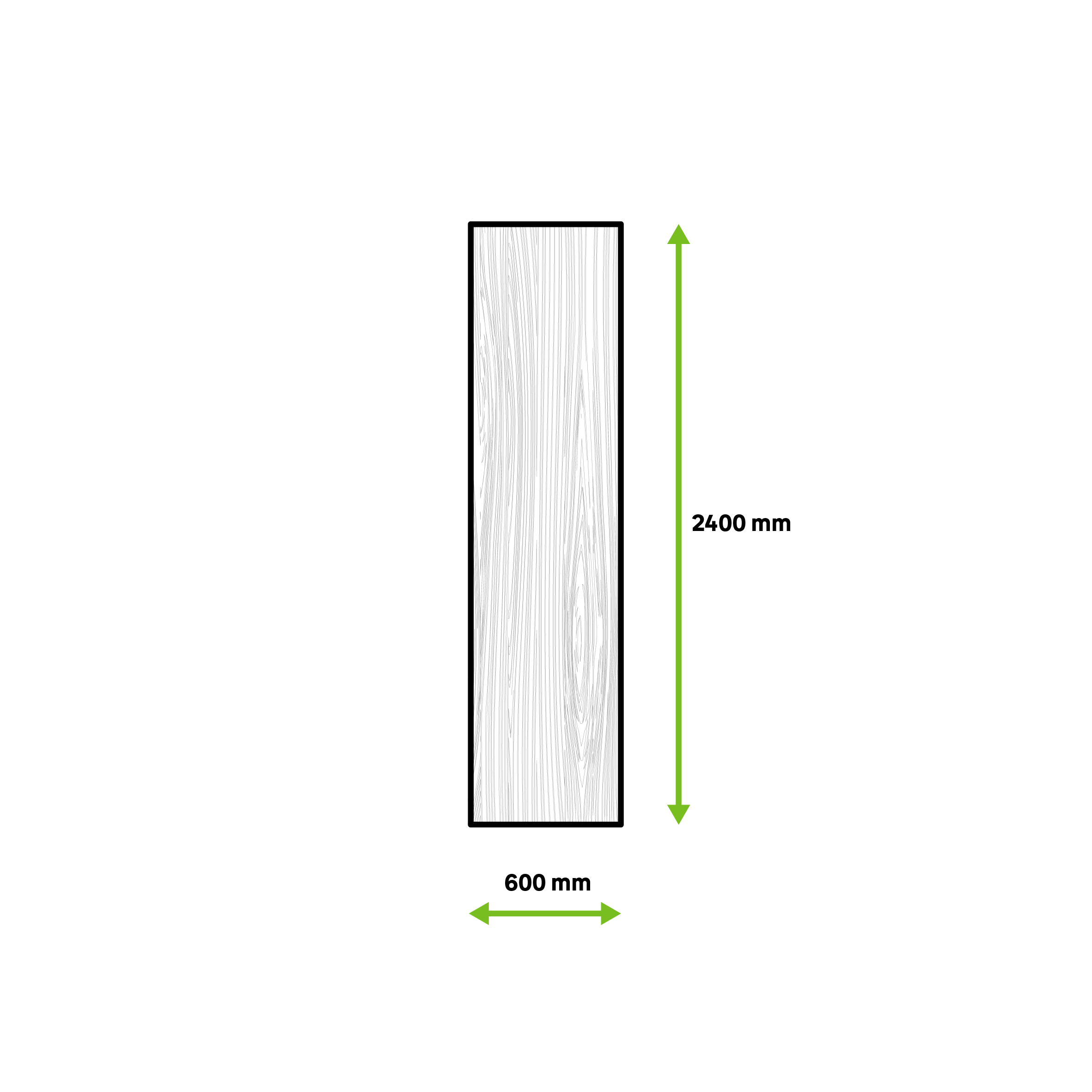 Tablero macizo de pino de 60x240x2,8 cm - 7