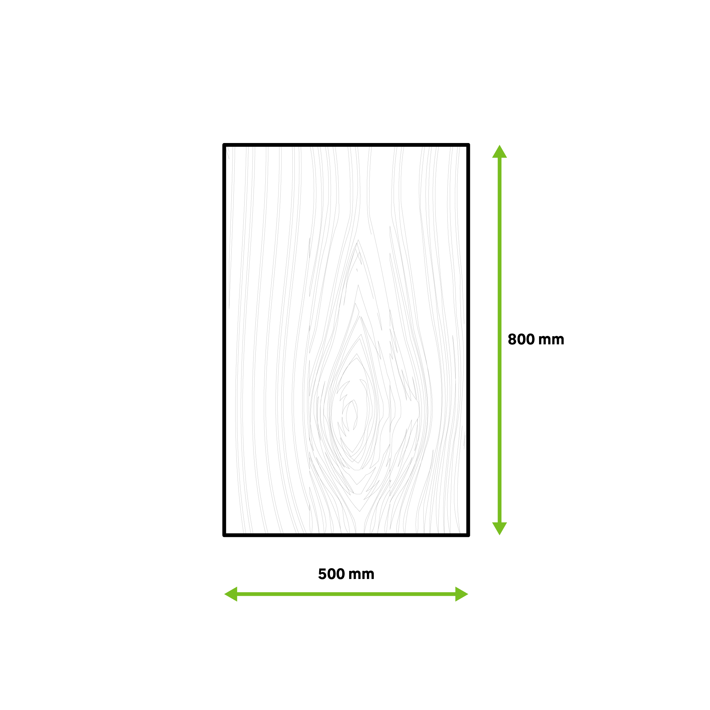 Tablero macizo de pino de 50x80x2,8 cm - 7
